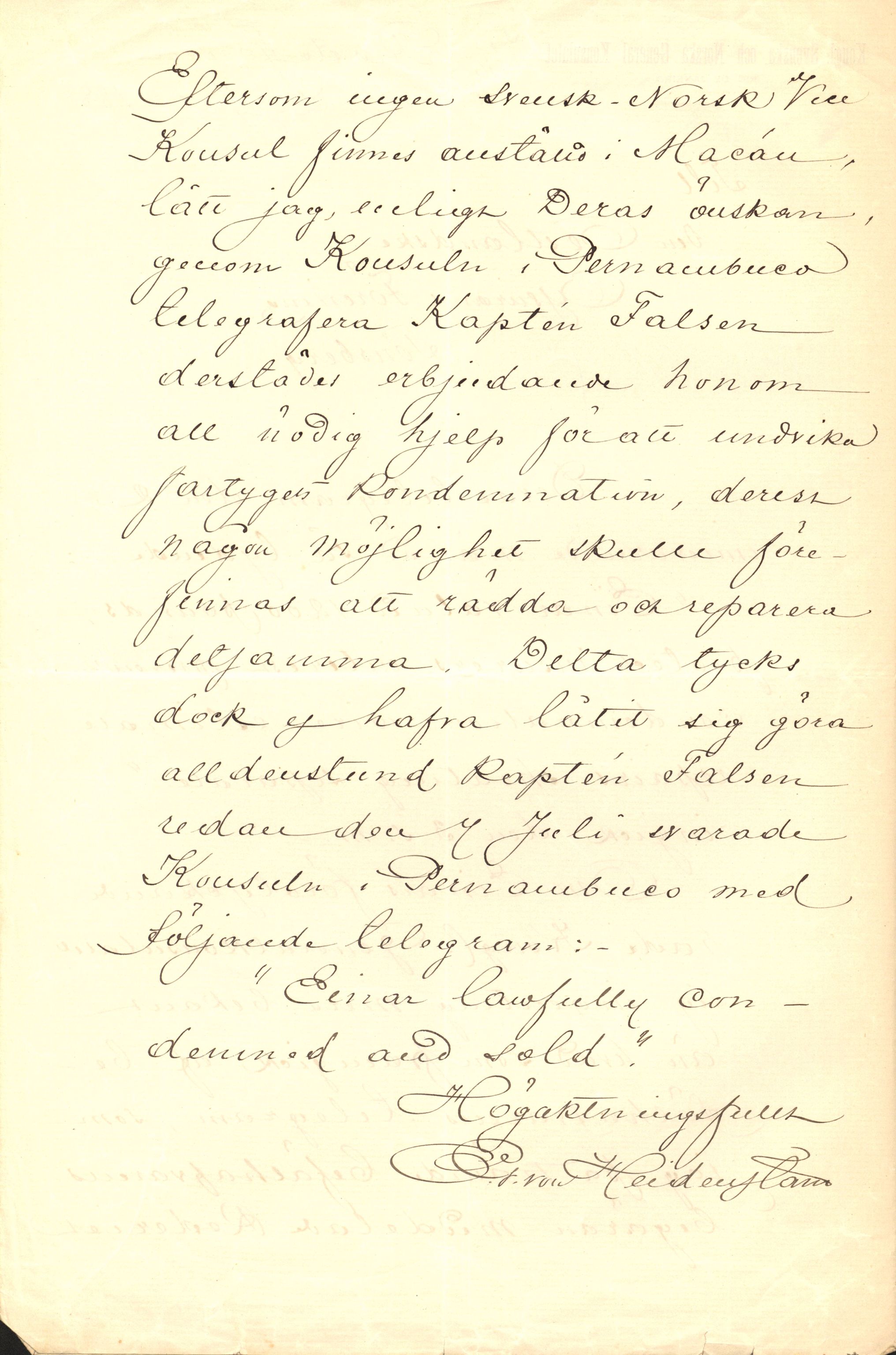 Pa 63 - Østlandske skibsassuranceforening, VEMU/A-1079/G/Ga/L0023/0003: Havaridokumenter / Else Katrine, Einar, Ethel, Finland, Favour, 1888, p. 30