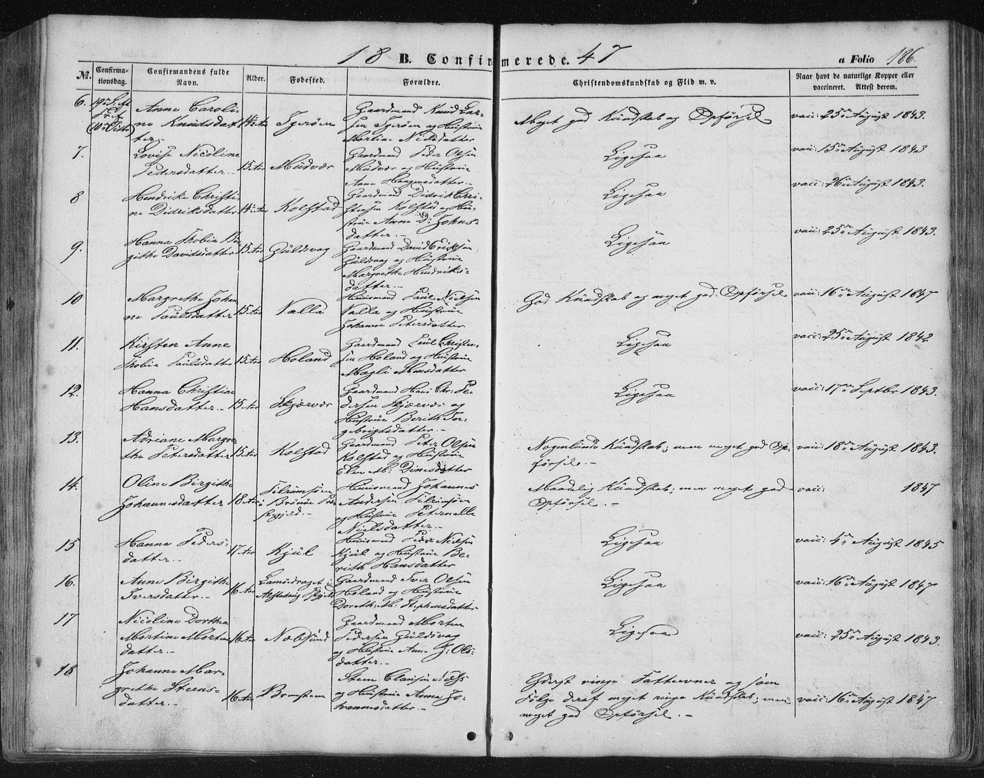 Ministerialprotokoller, klokkerbøker og fødselsregistre - Nordland, AV/SAT-A-1459/816/L0240: Parish register (official) no. 816A06, 1846-1870, p. 186