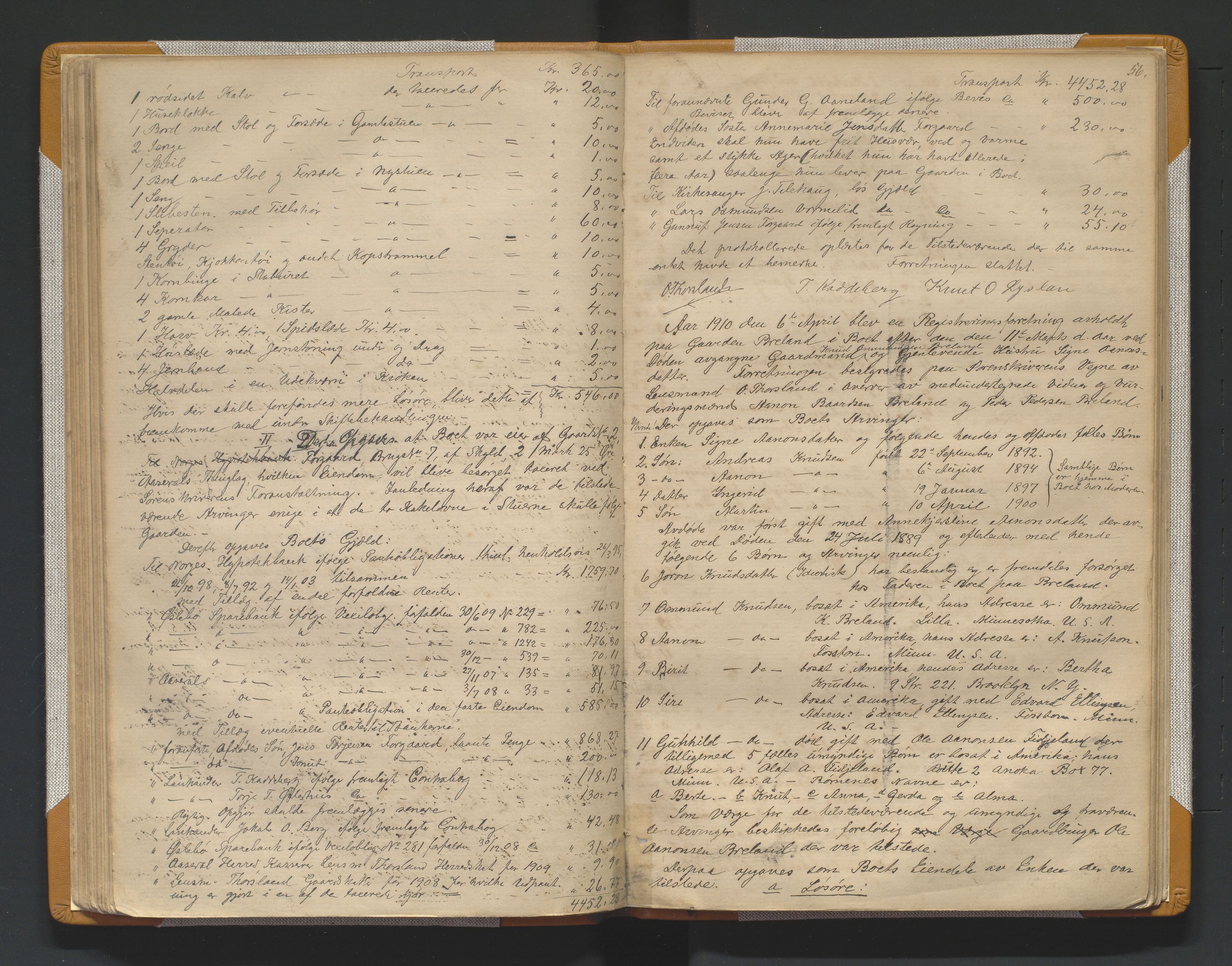 Mandal sorenskriveri, AV/SAK-1221-0005/001/H/Hc/L0061: Skifteregistreringsprotokoll nr 17 Åseral, 1876-1928, p. 56