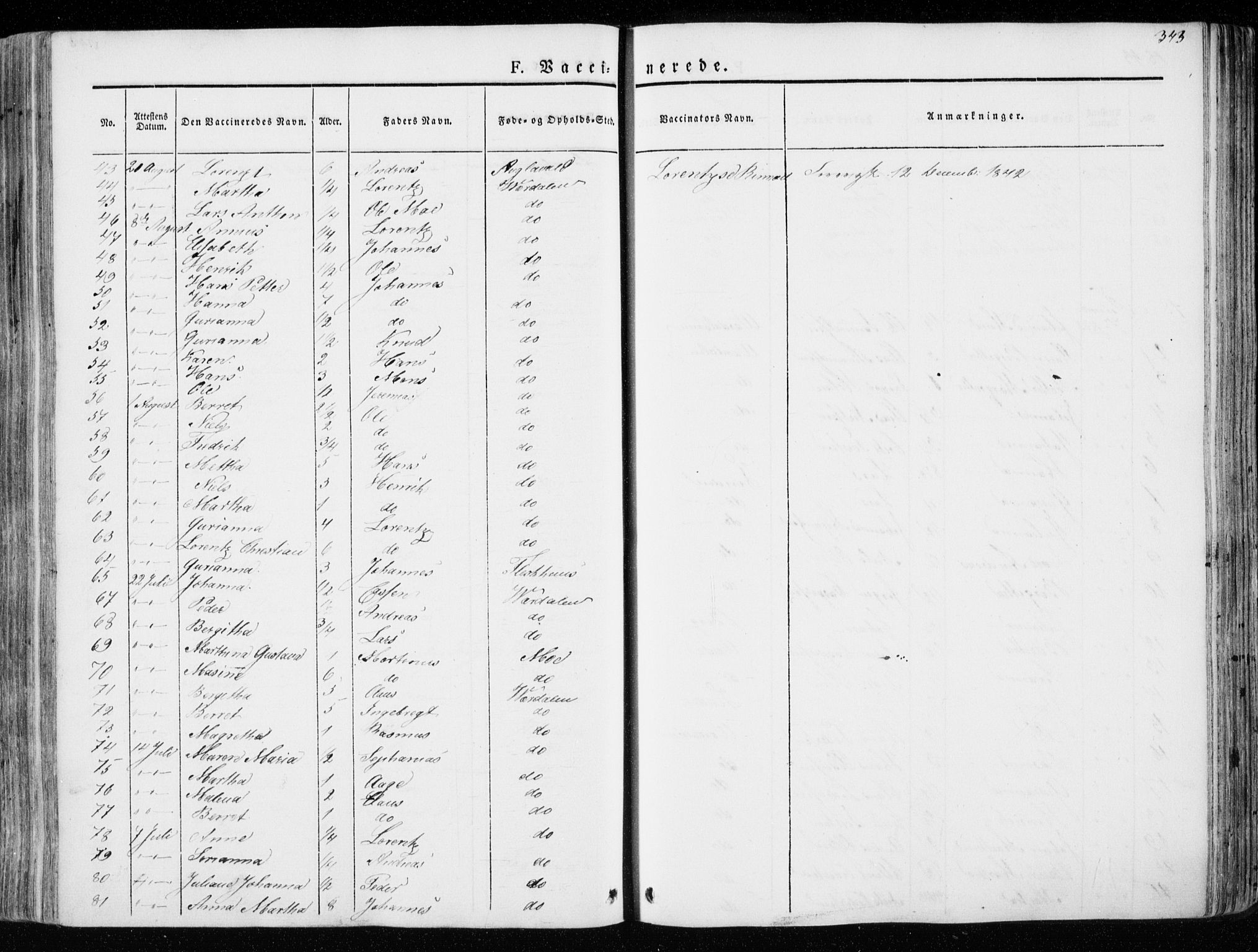 Ministerialprotokoller, klokkerbøker og fødselsregistre - Nord-Trøndelag, SAT/A-1458/723/L0239: Parish register (official) no. 723A08, 1841-1851, p. 343