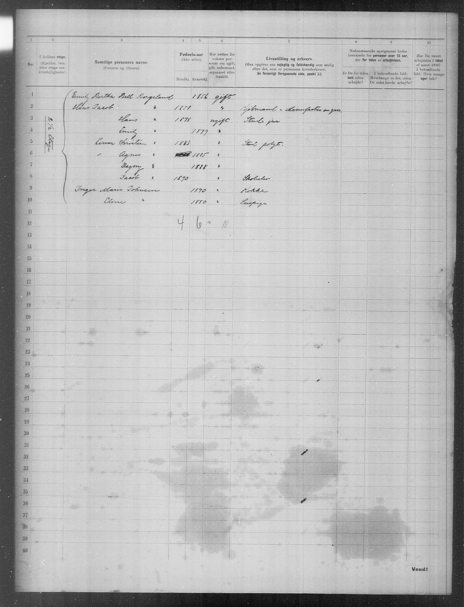 OBA, Municipal Census 1903 for Kristiania, 1903, p. 21114