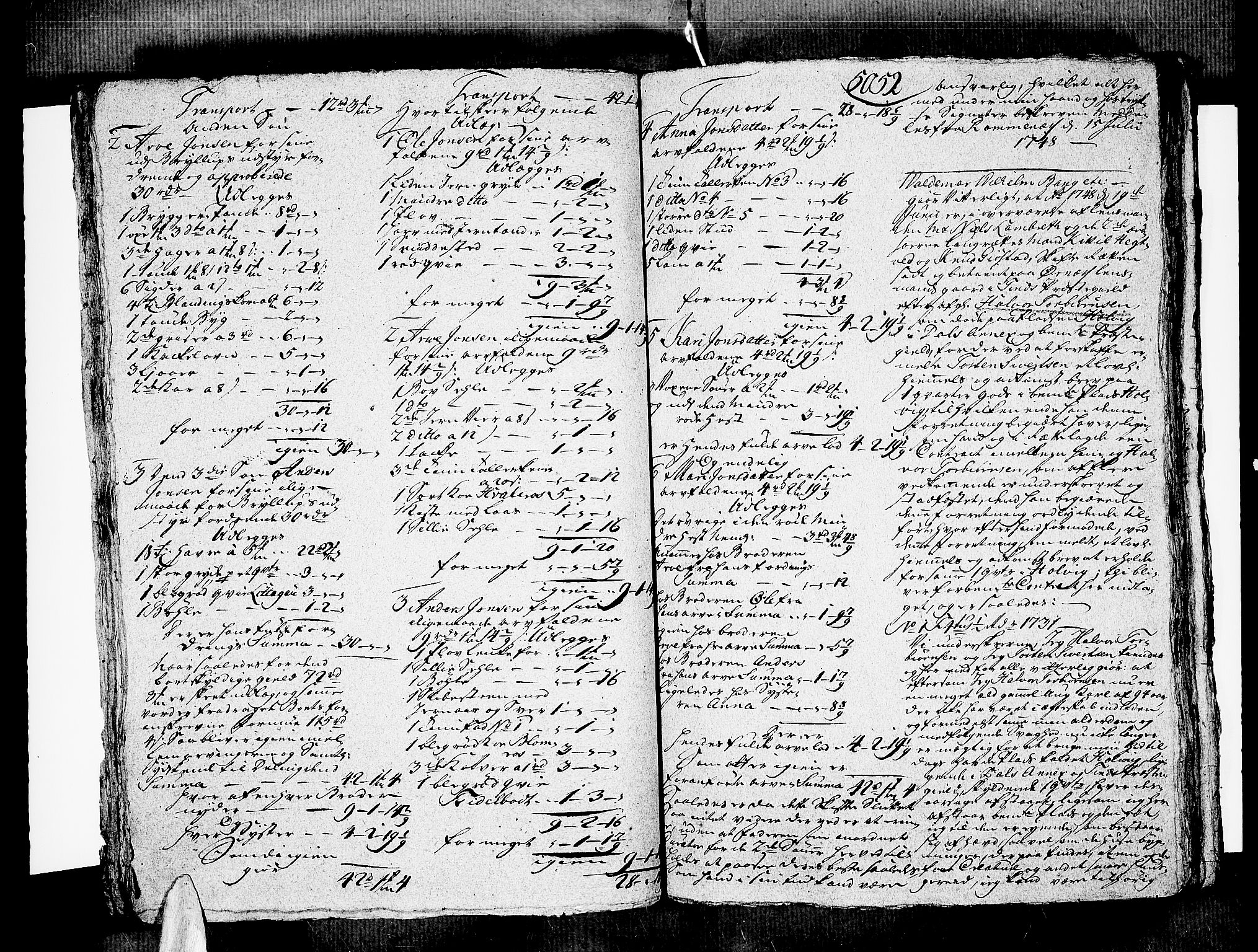 Nedre Telemark sorenskriveri, AV/SAKO-A-135/H/Hb/Hbb/L0007: Skifteprotokoll kopi, 1748-1750, p. 5051b-5052a