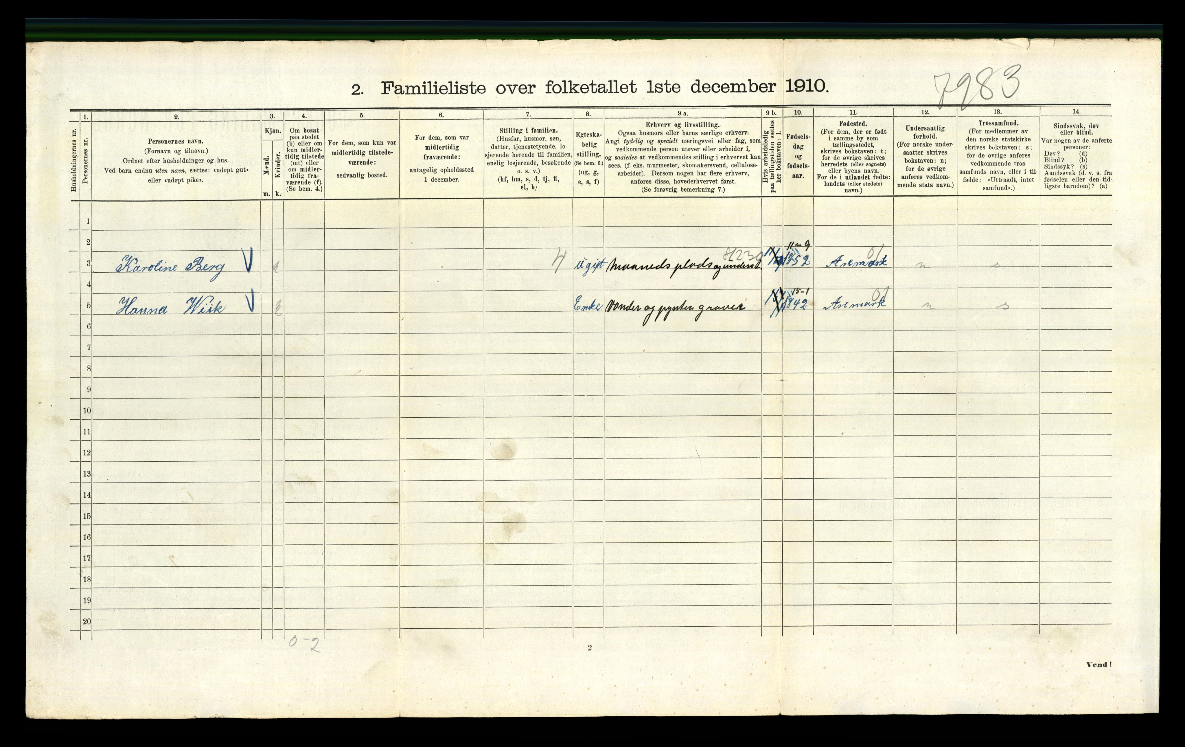 RA, 1910 census for Kristiania, 1910, p. 9466