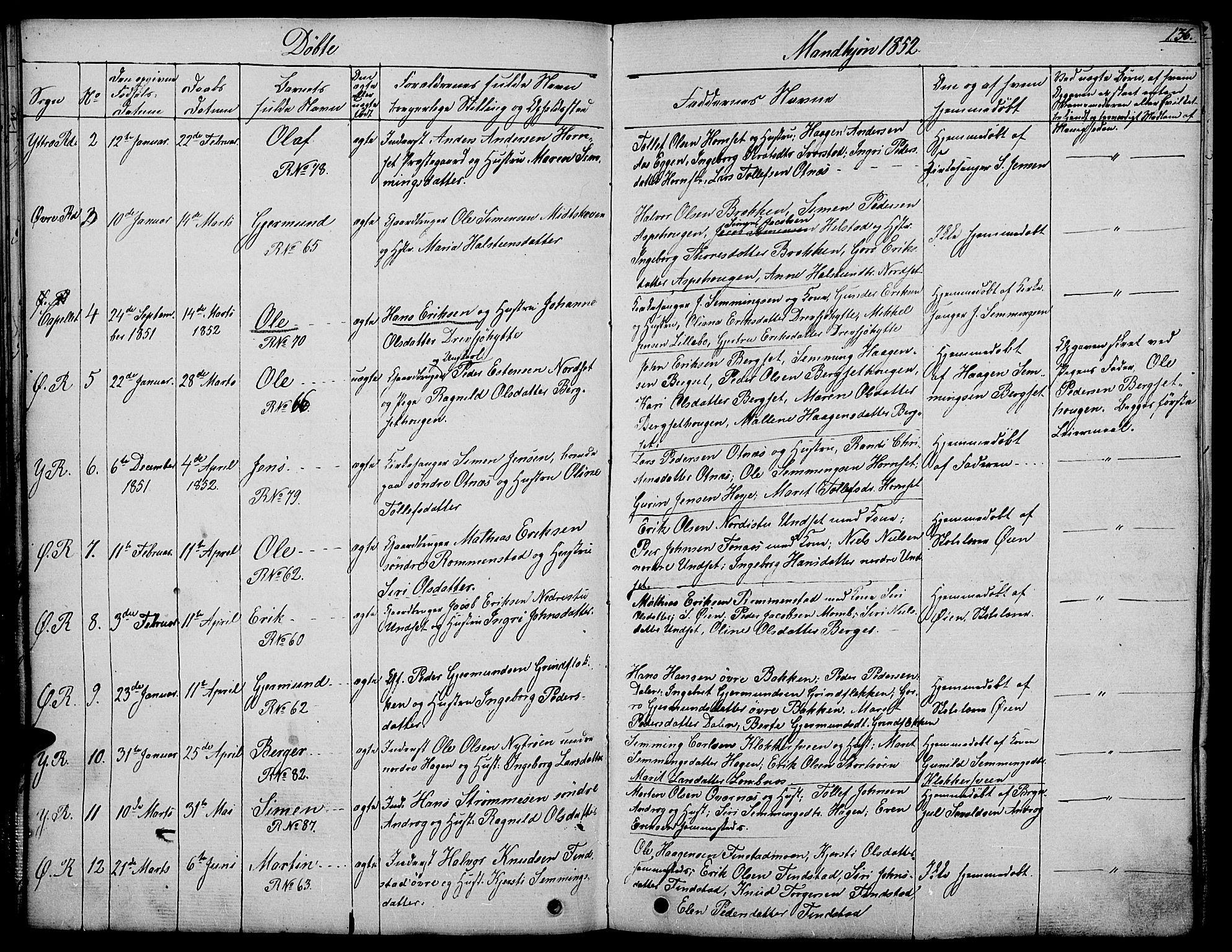 Rendalen prestekontor, AV/SAH-PREST-054/H/Ha/Haa/L0004: Parish register (official) no. 4, 1829-1852, p. 136