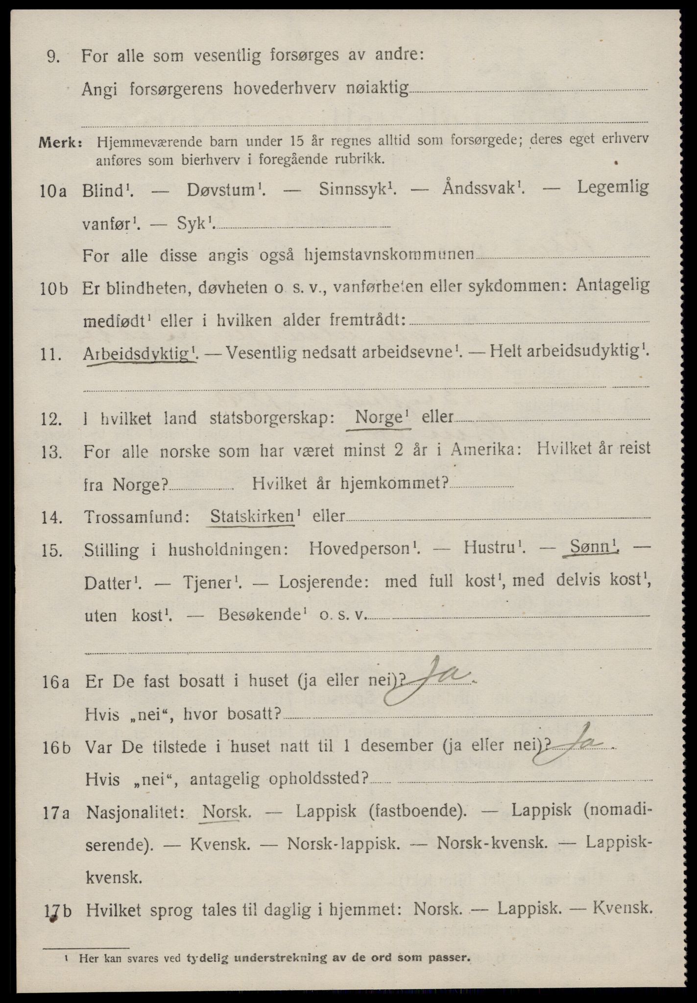 SAT, 1920 census for Osen, 1920, p. 638