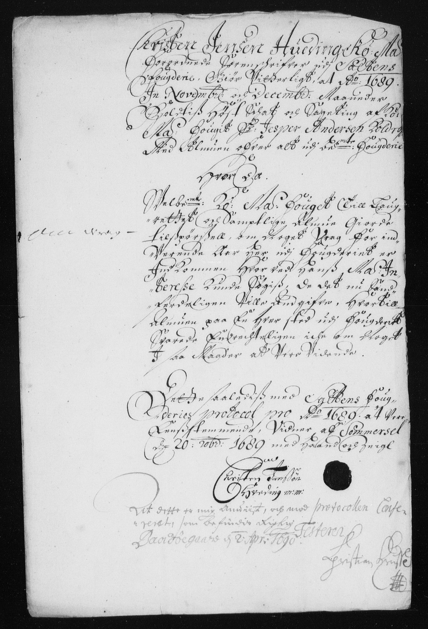 Rentekammeret inntil 1814, Reviderte regnskaper, Stiftamtstueregnskaper, Trondheim stiftamt og Nordland amt, AV/RA-EA-6044/R/Rh/L0013: Nordland amt, 1689