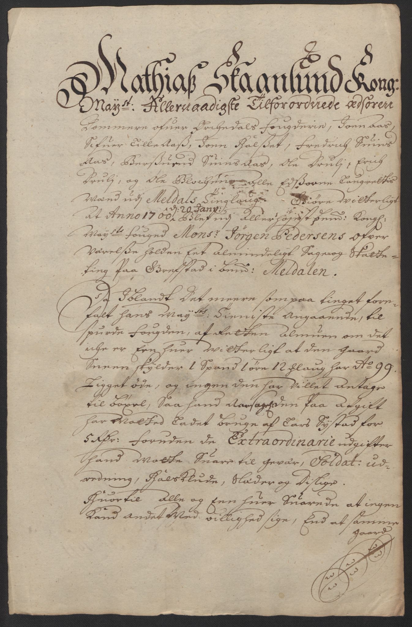 Rentekammeret inntil 1814, Reviderte regnskaper, Fogderegnskap, RA/EA-4092/R60/L3949: Fogderegnskap Orkdal og Gauldal, 1699, p. 209