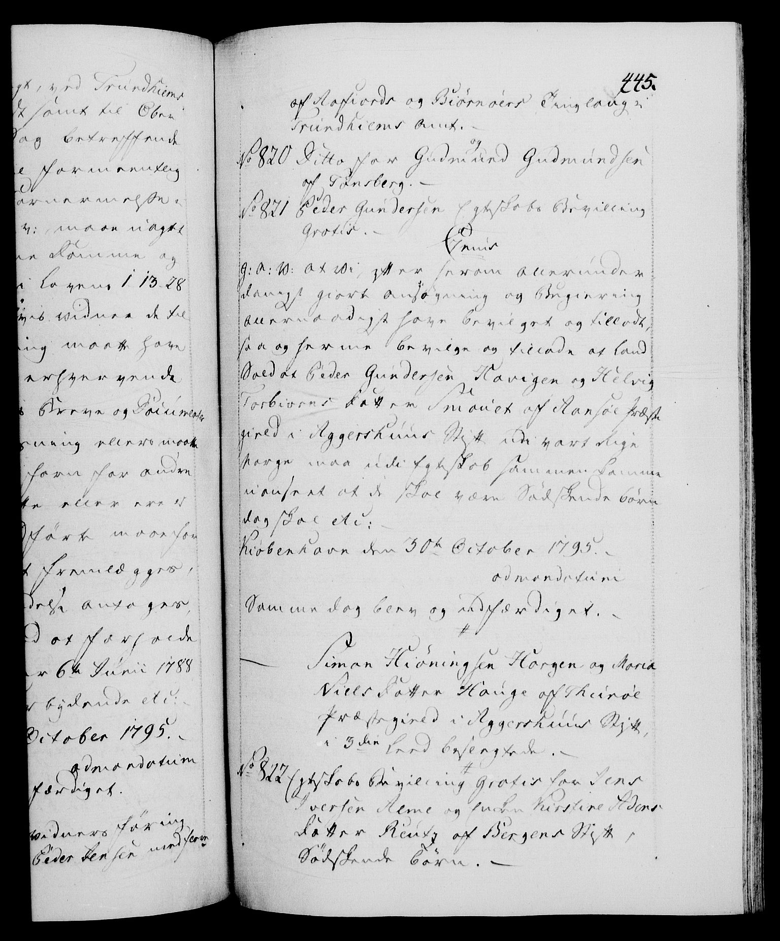 Danske Kanselli 1572-1799, AV/RA-EA-3023/F/Fc/Fca/Fcaa/L0056: Norske registre, 1795-1796, p. 447a