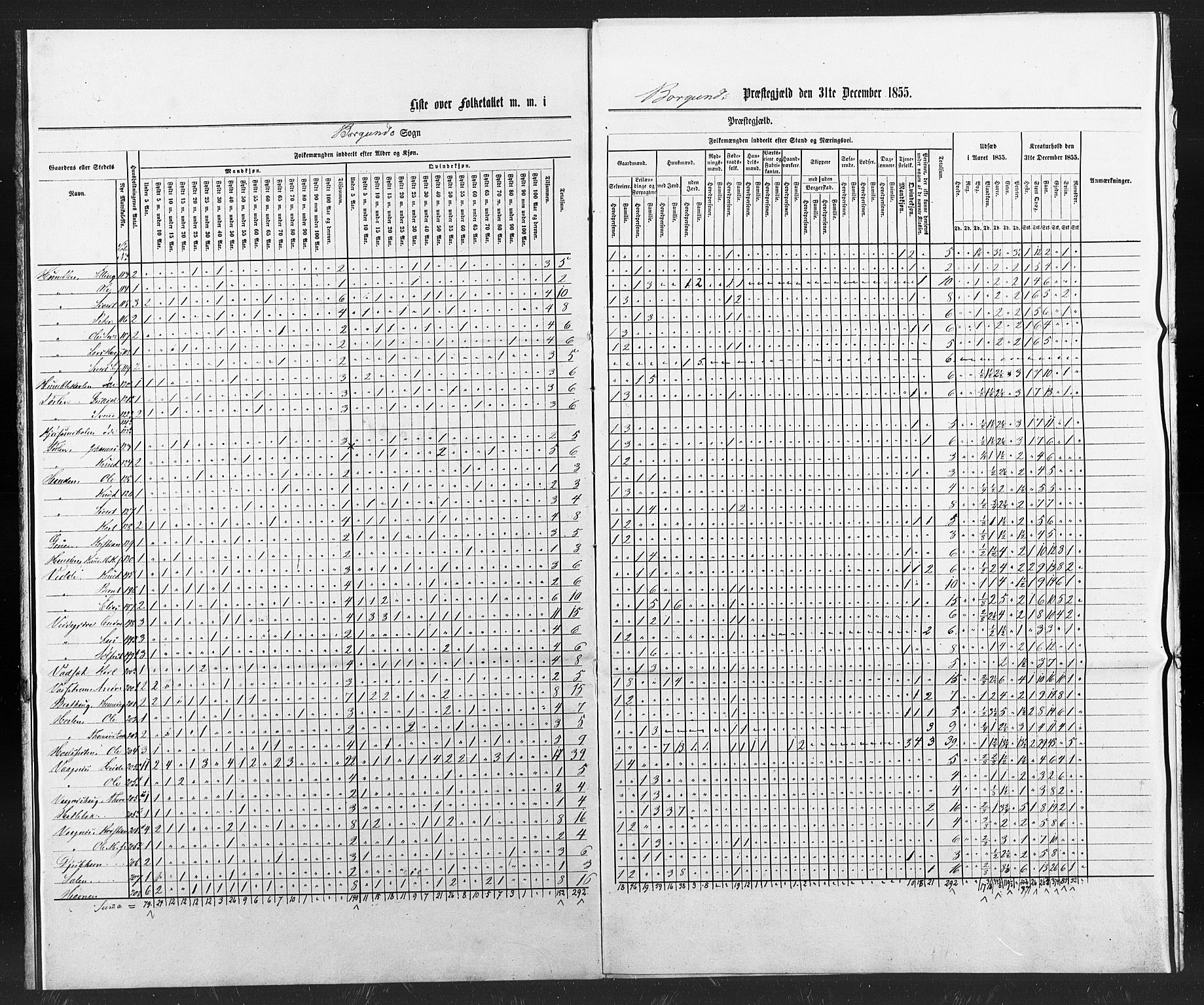 SAT, Census 1855 for Borgund, 1855, p. 90