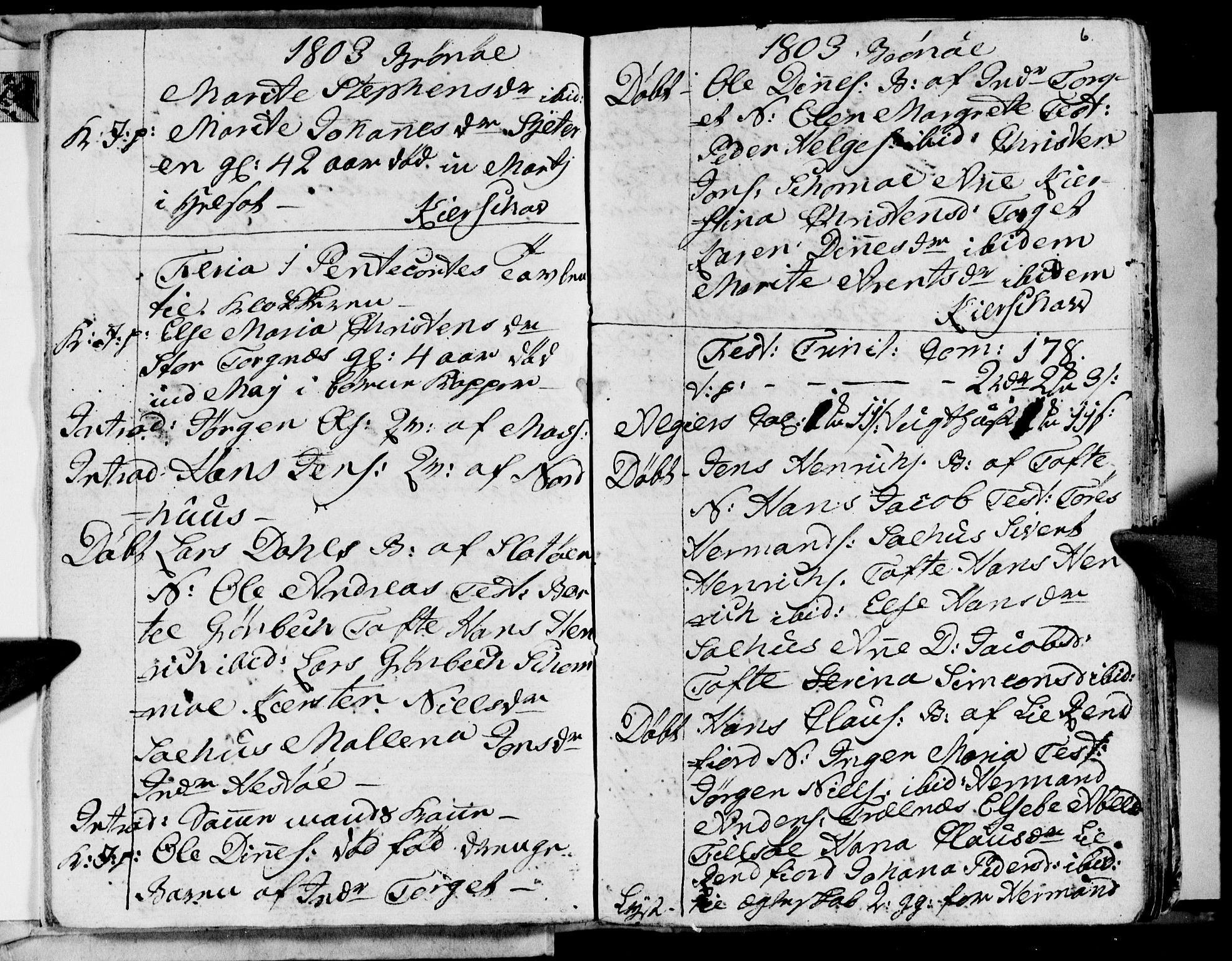 Ministerialprotokoller, klokkerbøker og fødselsregistre - Nordland, SAT/A-1459/813/L0209: Parish register (copy) no. 813C01, 1803-1821, p. 6