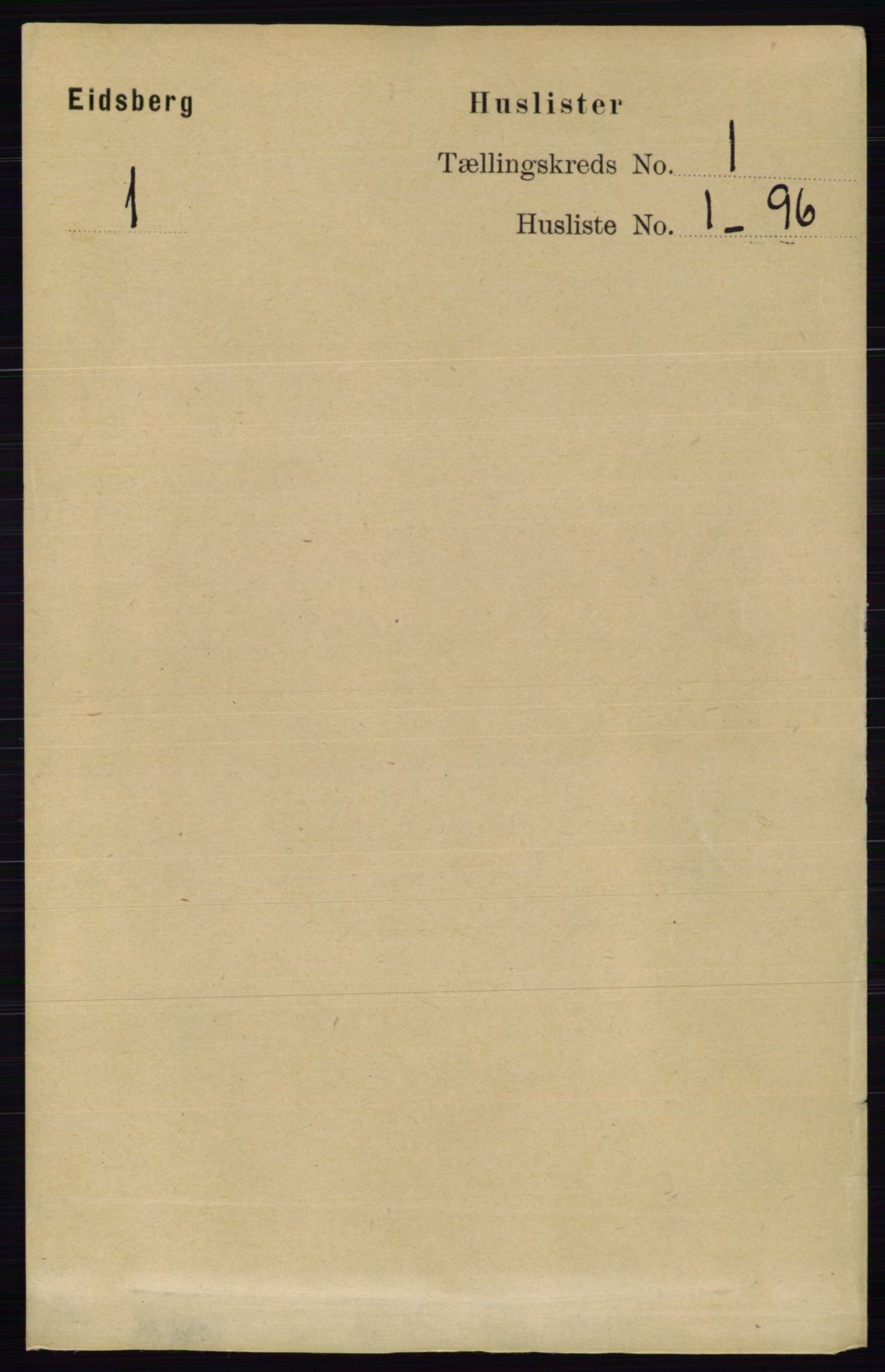 RA, 1891 census for 0125 Eidsberg, 1891, p. 33