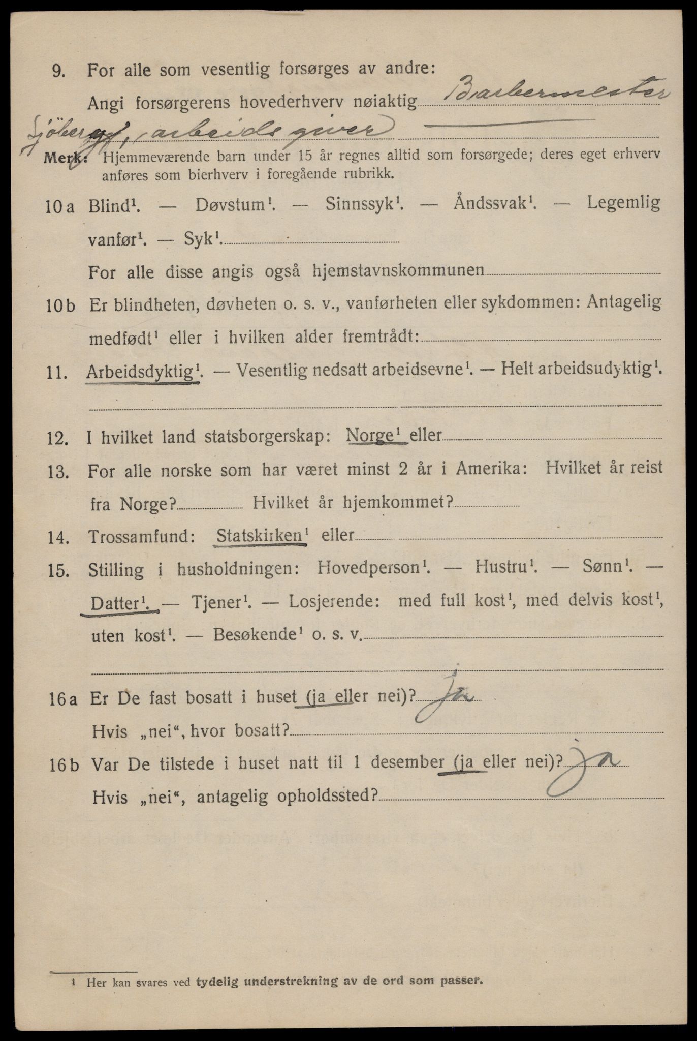 SAT, 1920 census for Trondheim, 1920, p. 143769