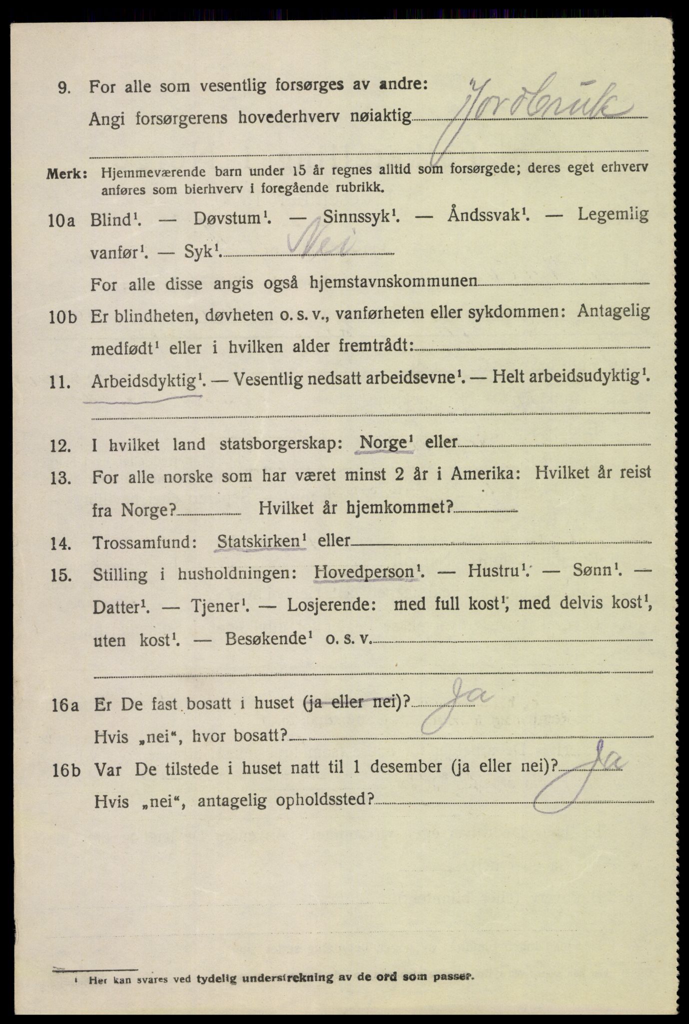 SAH, 1920 census for Dovre, 1920, p. 2403