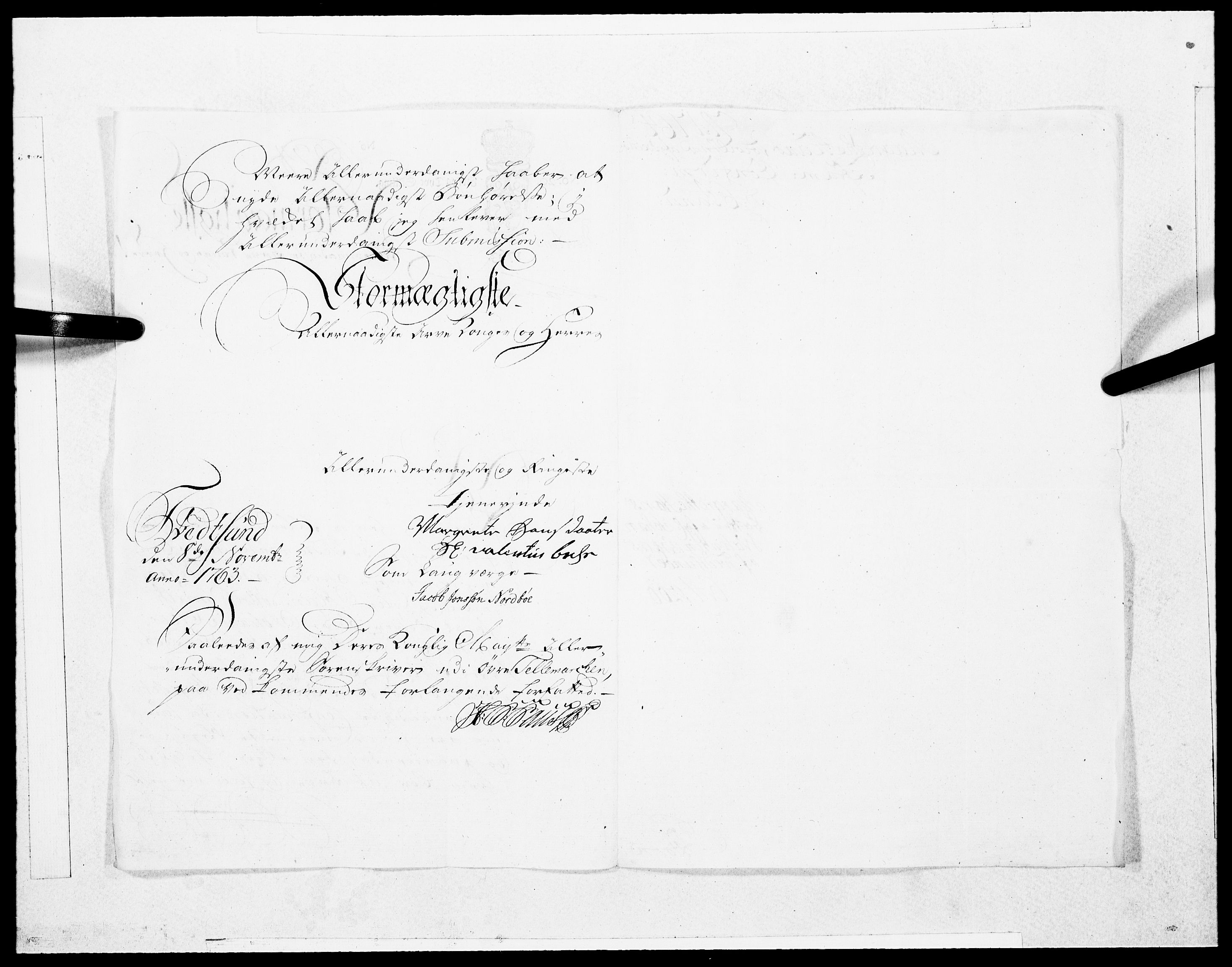 Danske Kanselli 1572-1799, AV/RA-EA-3023/F/Fc/Fcc/Fcca/L0188: Norske innlegg 1572-1799, 1764, p. 3