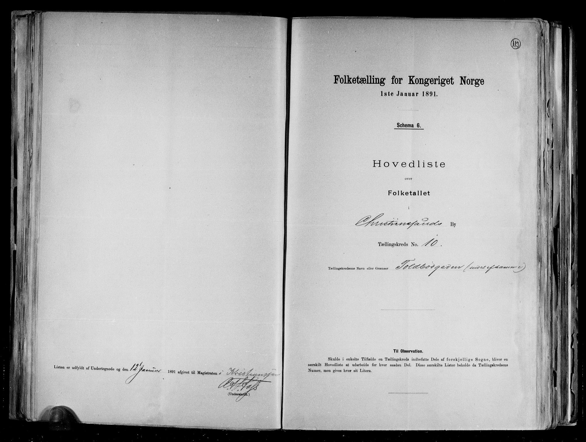 RA, 1891 census for 1001 Kristiansand, 1891, p. 23