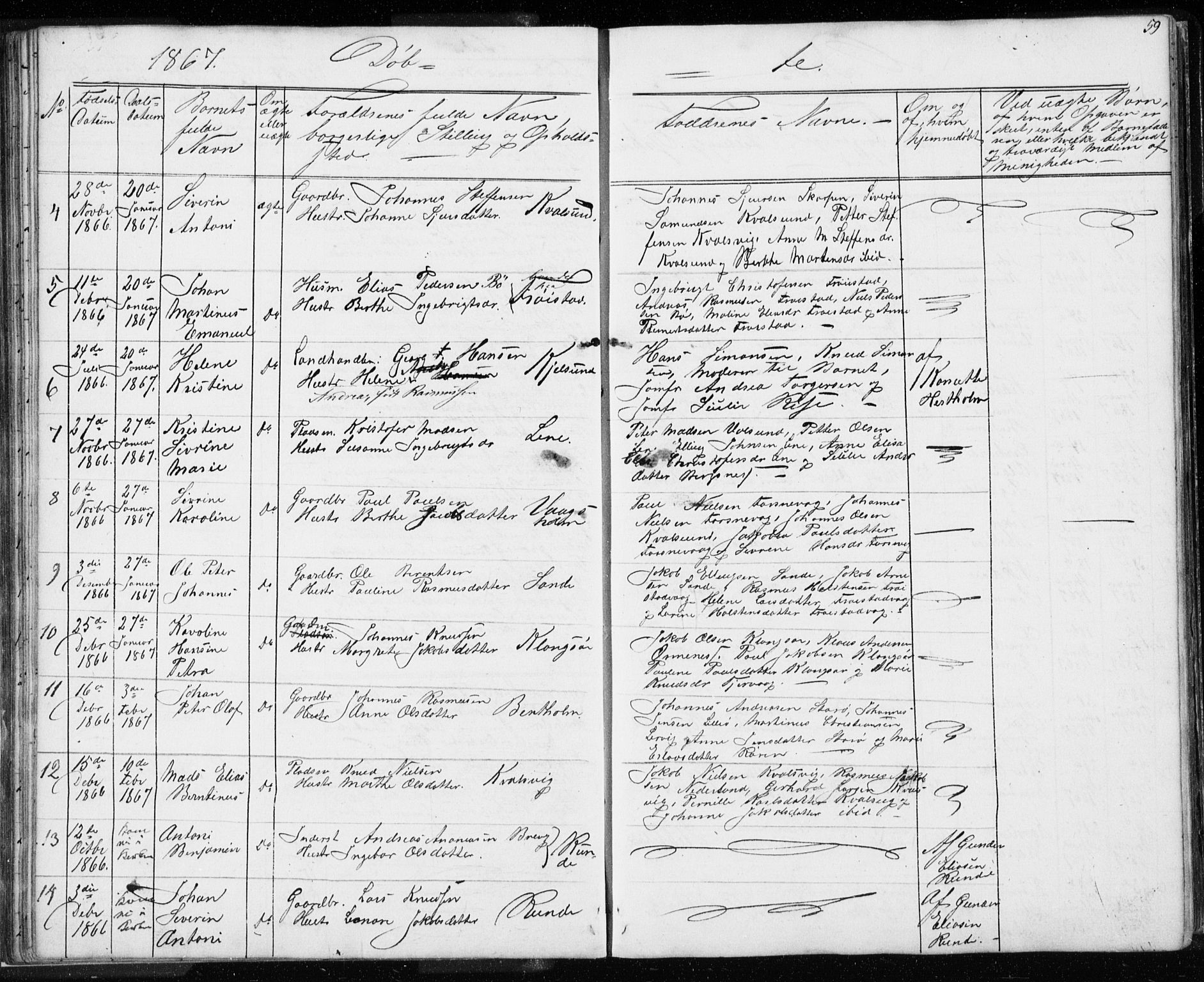 Ministerialprotokoller, klokkerbøker og fødselsregistre - Møre og Romsdal, AV/SAT-A-1454/507/L0079: Parish register (copy) no. 507C02, 1854-1877, p. 59