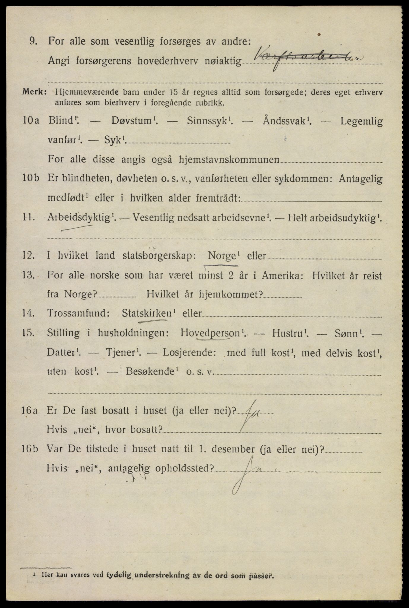 SAO, 1920 census for Moss land district, 1920, p. 4796