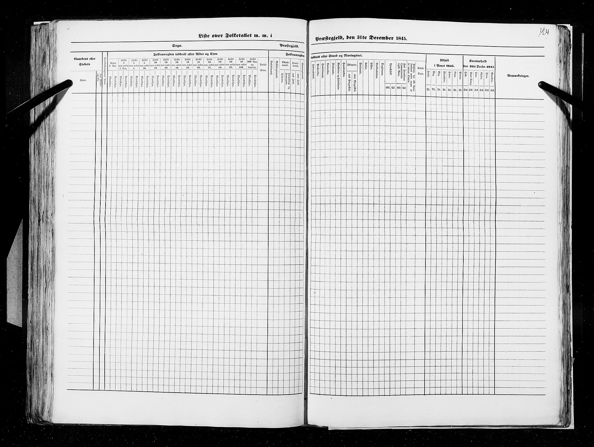 RA, Census 1845, vol. 9A: Nordre Trondhjems amt, 1845, p. 124