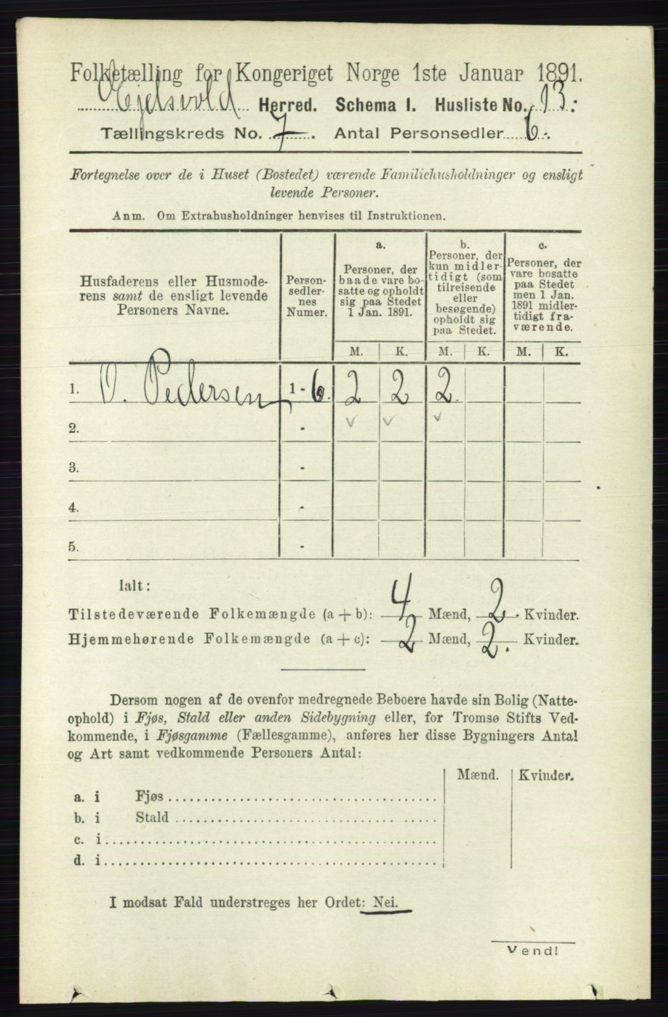 RA, 1891 census for 0237 Eidsvoll, 1891, p. 4519