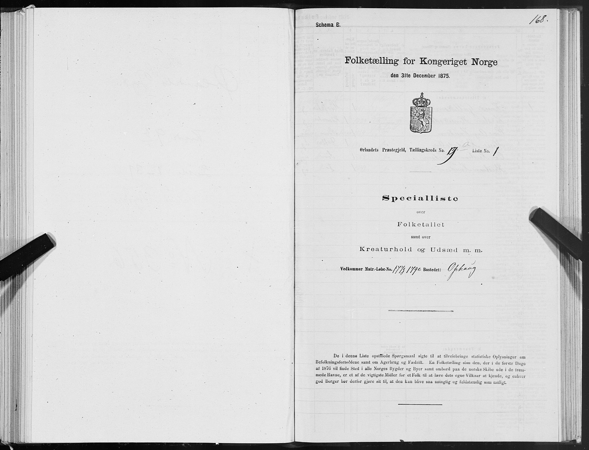 SAT, 1875 census for 1621P Ørland, 1875, p. 6168