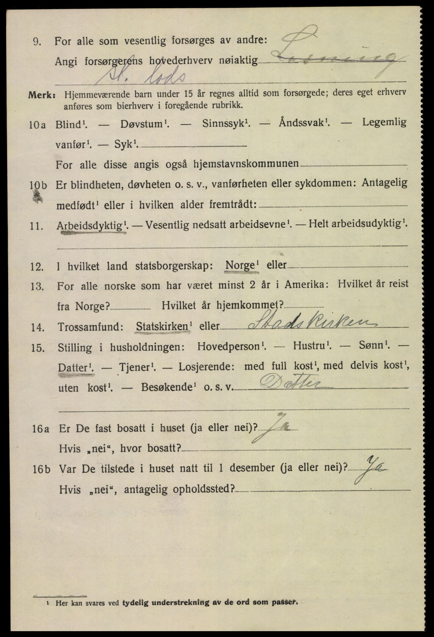 SAK, 1920 census for Kristiansand, 1920, p. 13454