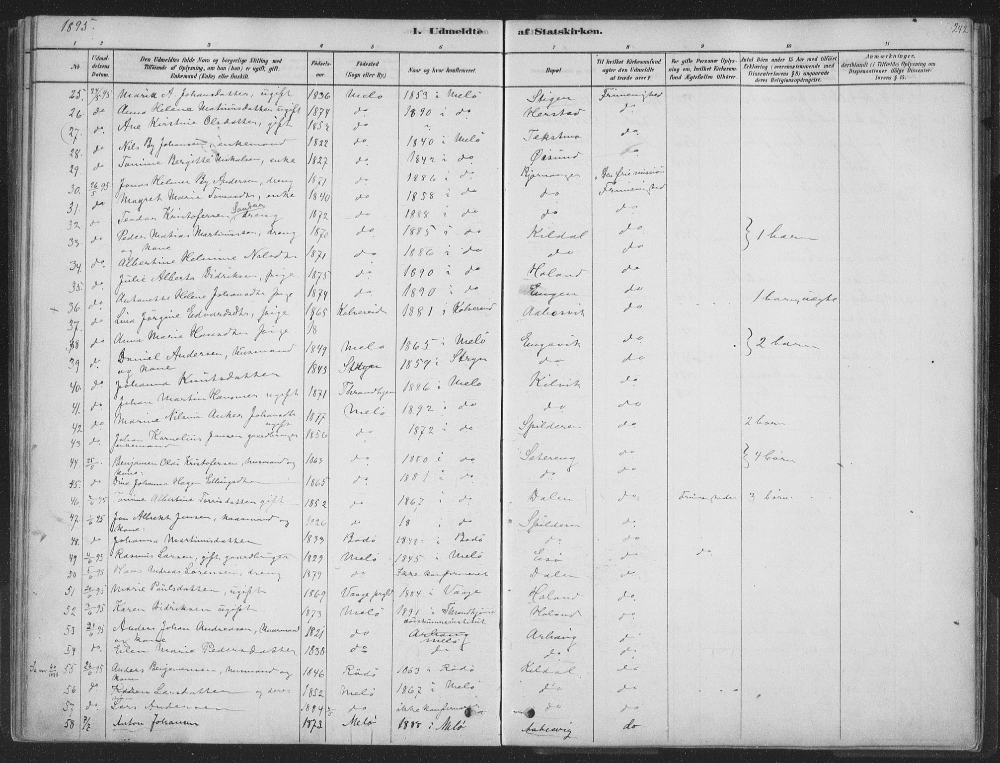 Ministerialprotokoller, klokkerbøker og fødselsregistre - Nordland, AV/SAT-A-1459/843/L0627: Parish register (official) no. 843A02, 1878-1908, p. 242