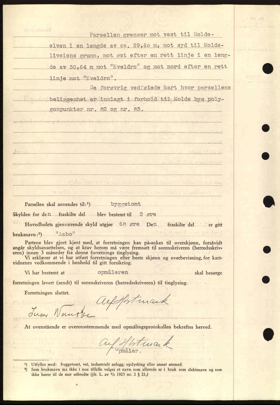 Romsdal sorenskriveri, AV/SAT-A-4149/1/2/2C: Mortgage book no. A1, 1936-1936, Diary no: : 1325/1936