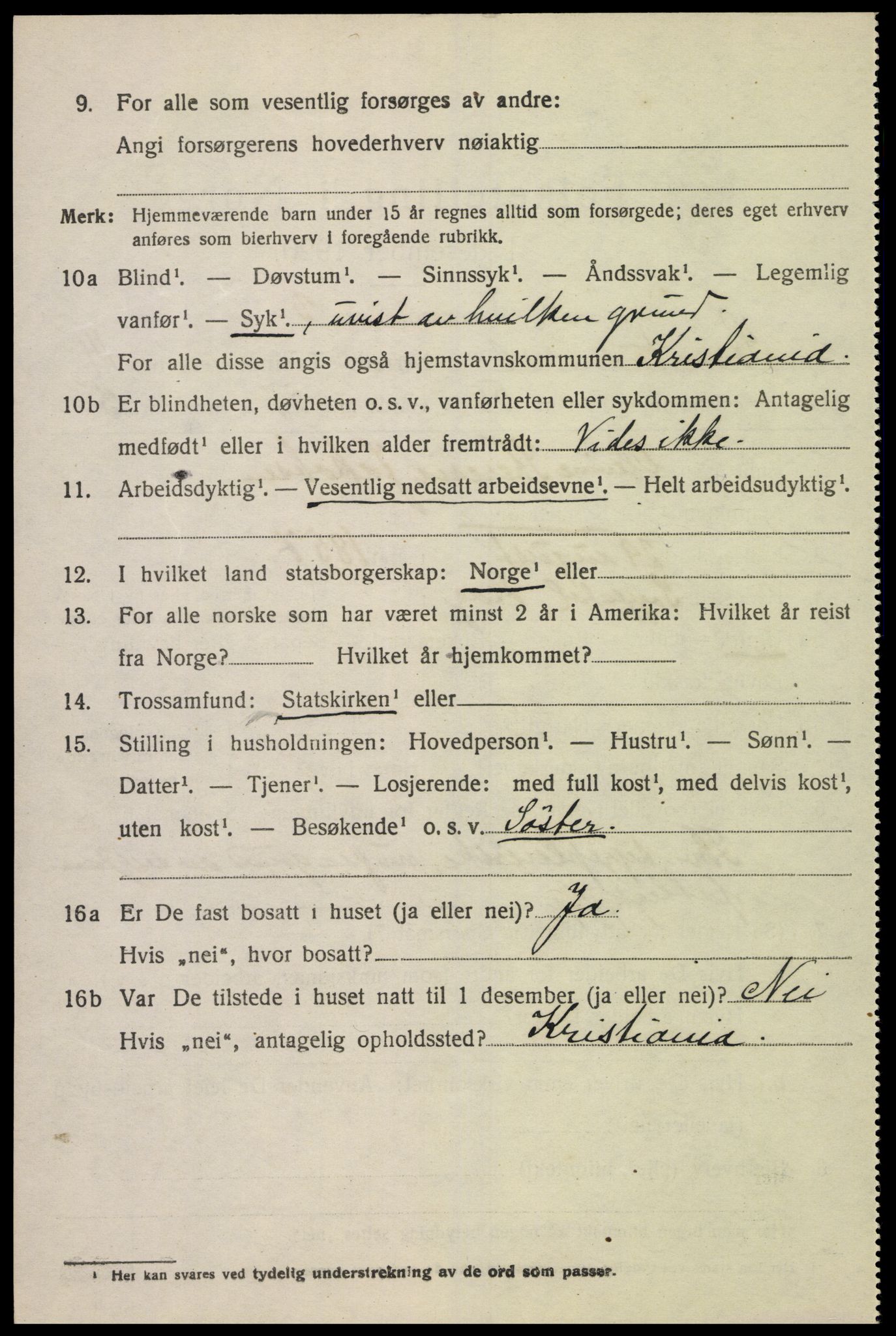 SAK, 1920 census for Sør-Audnedal, 1920, p. 5716