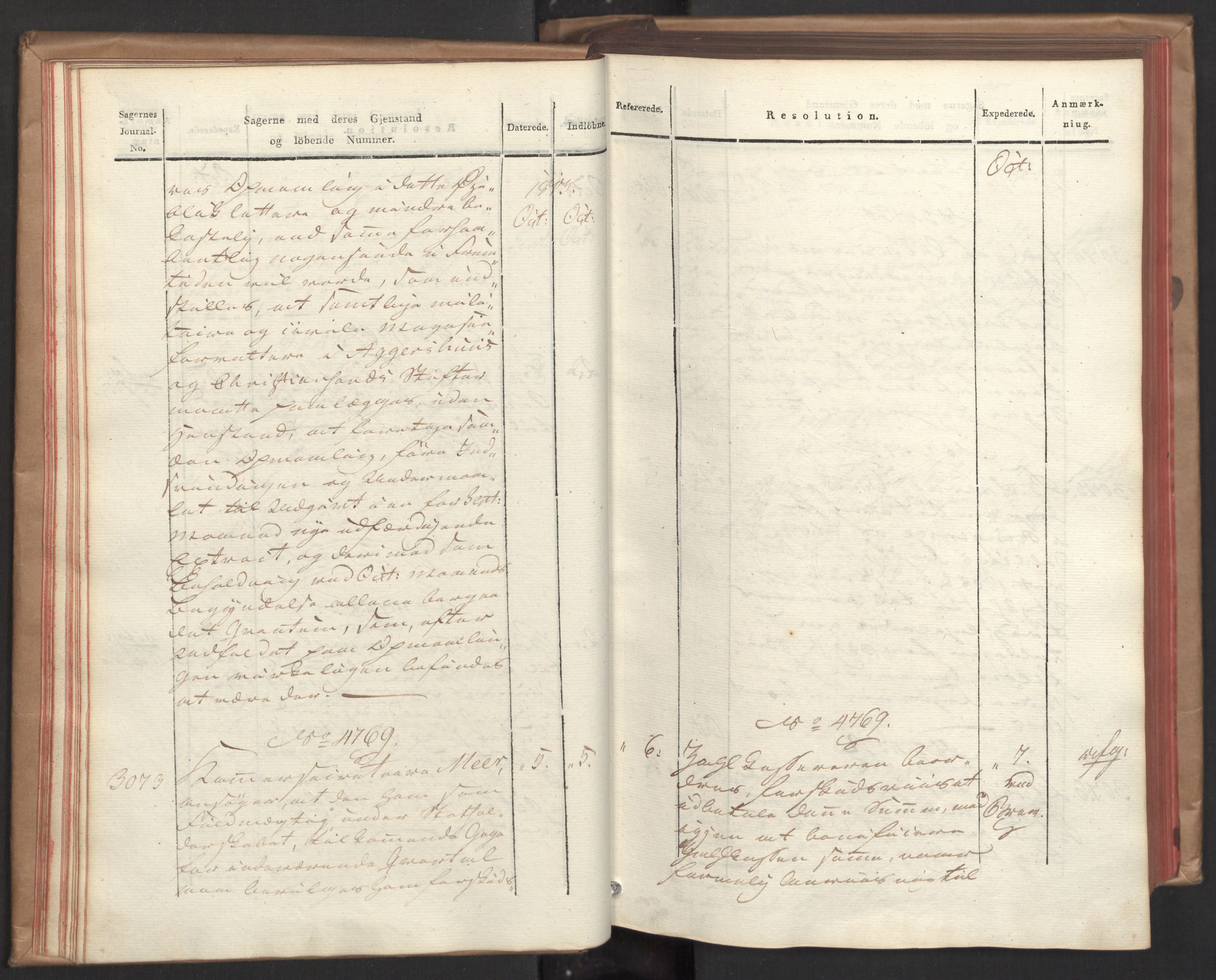 Stattholderembetet 1810-1814, 2. kontor (Kontor B), AV/RA-EA-5432/Ab/L0008: Referatprotokoll,  j.nr. 3043-3538,  l.nr. 4732-5314, 1813, p. 24