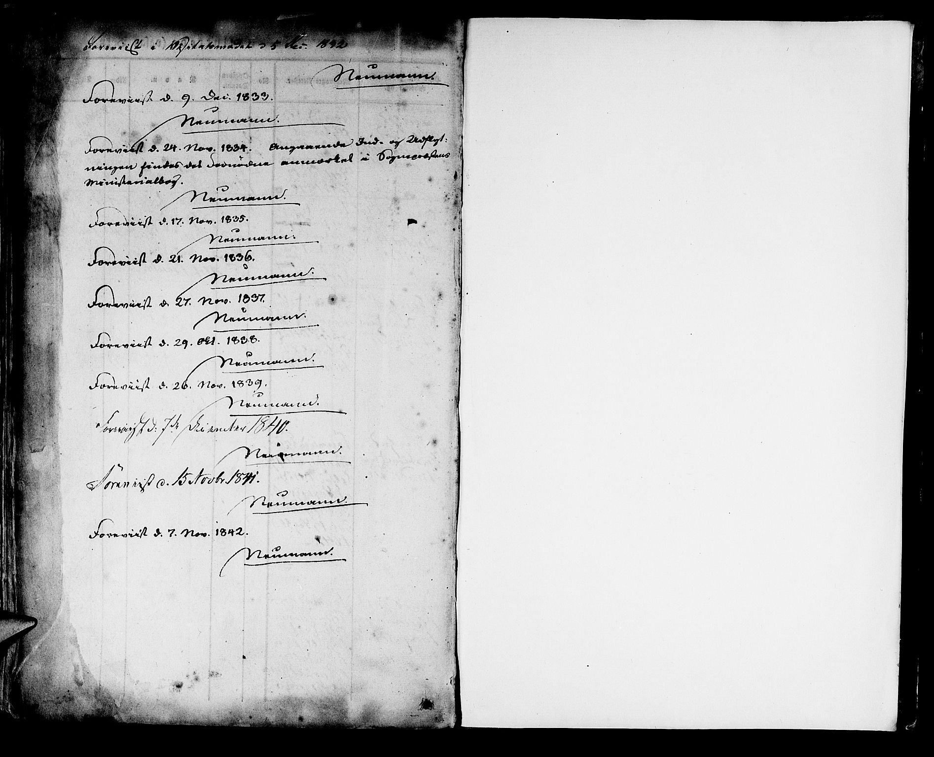 Korskirken sokneprestembete, SAB/A-76101/H/Hab: Parish register (copy) no. A 5II, 1831-1844