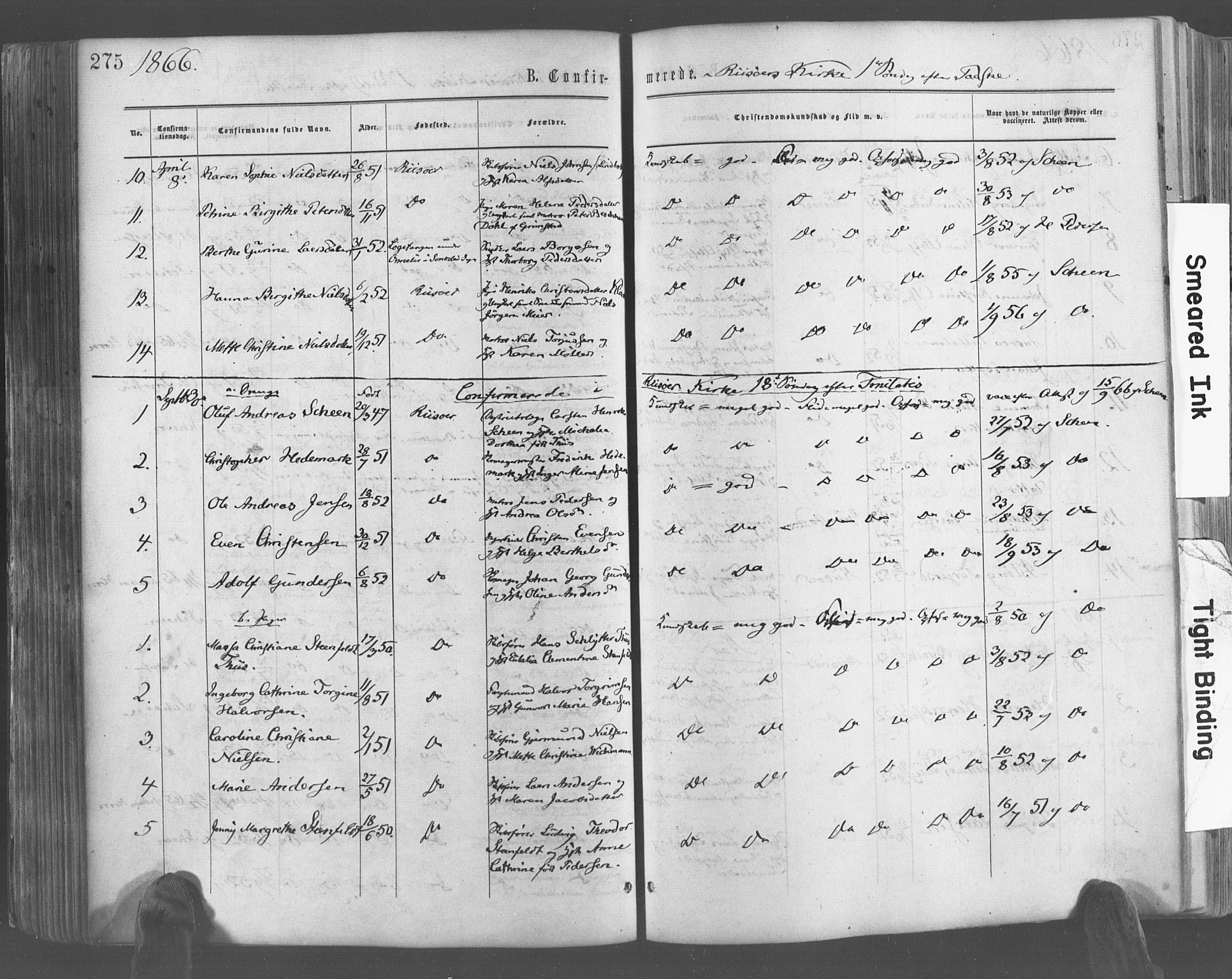 Risør sokneprestkontor, SAK/1111-0035/F/Fa/L0004: Parish register (official) no. A 4, 1865-1882, p. 275