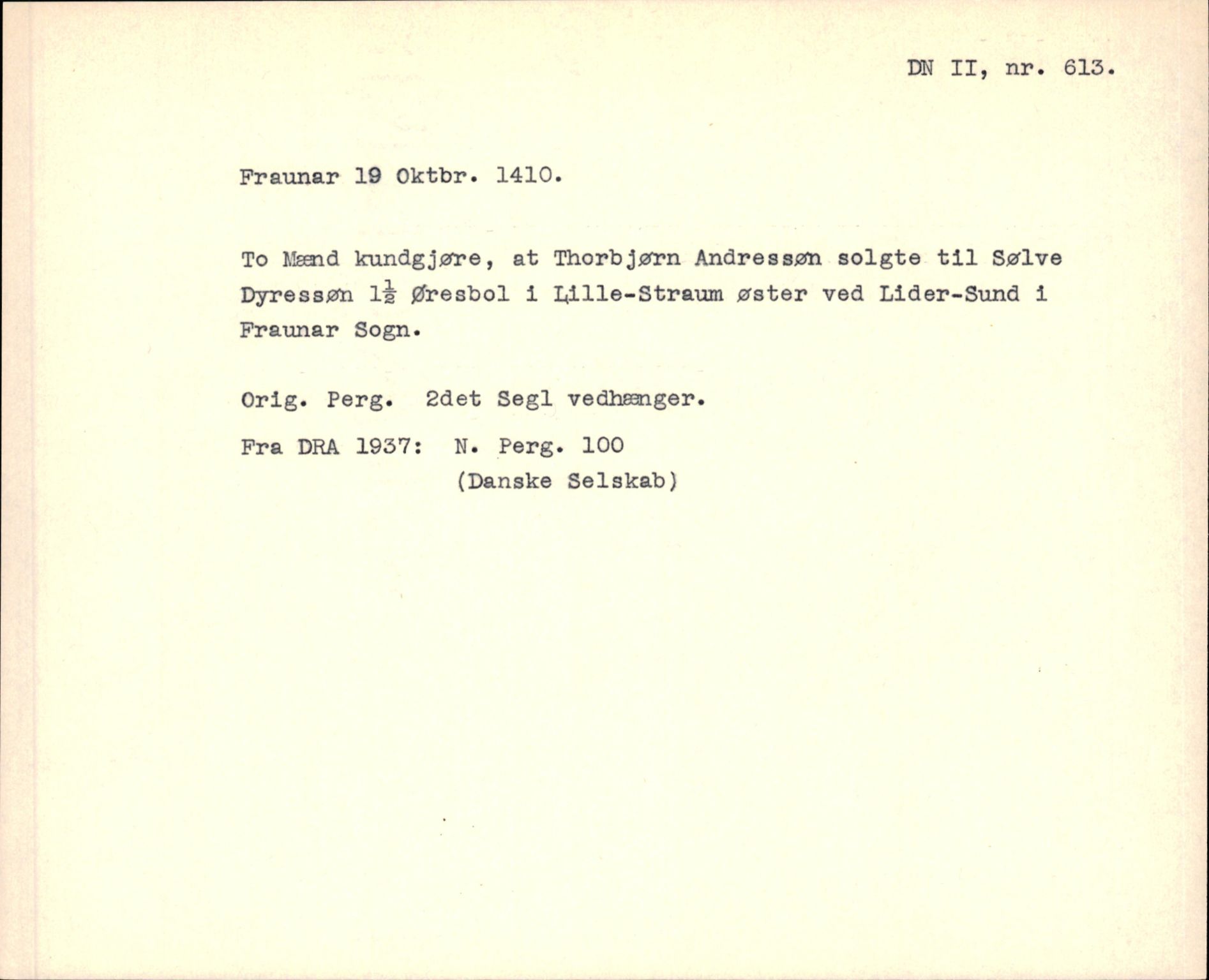 Riksarkivets diplomsamling, AV/RA-EA-5965/F35/F35f/L0003: Regestsedler: Diplomer fra DRA 1937 og 1996, p. 233