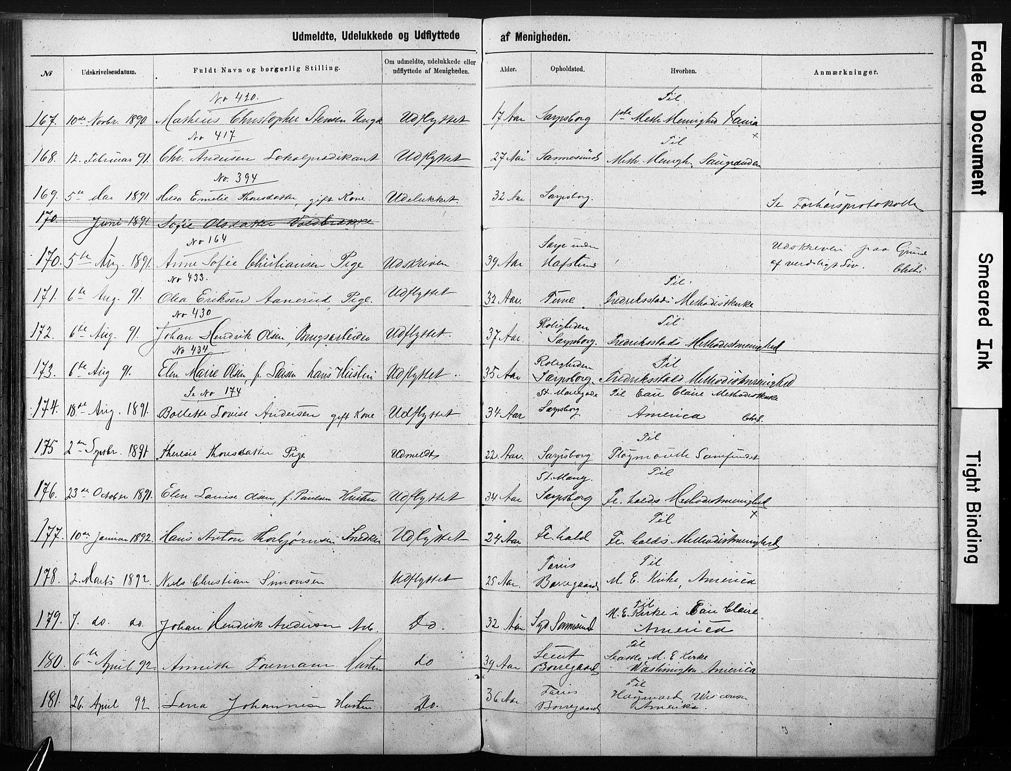 Sarpsborg metodistkirke, SAO/PAO-0233/A/L0003: Dissenter register no. 3, 1856-1893