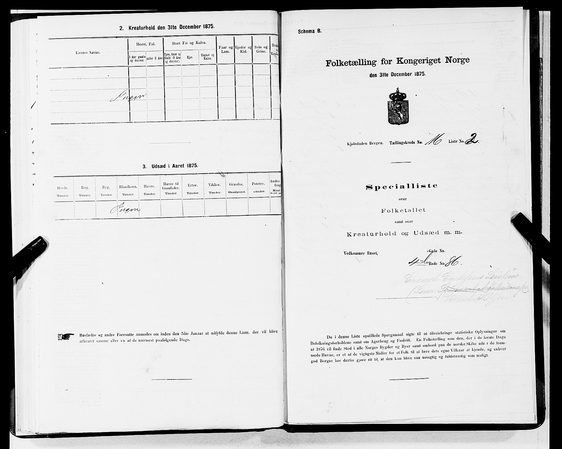 SAB, 1875 census for 1301 Bergen, 1875, p. 798