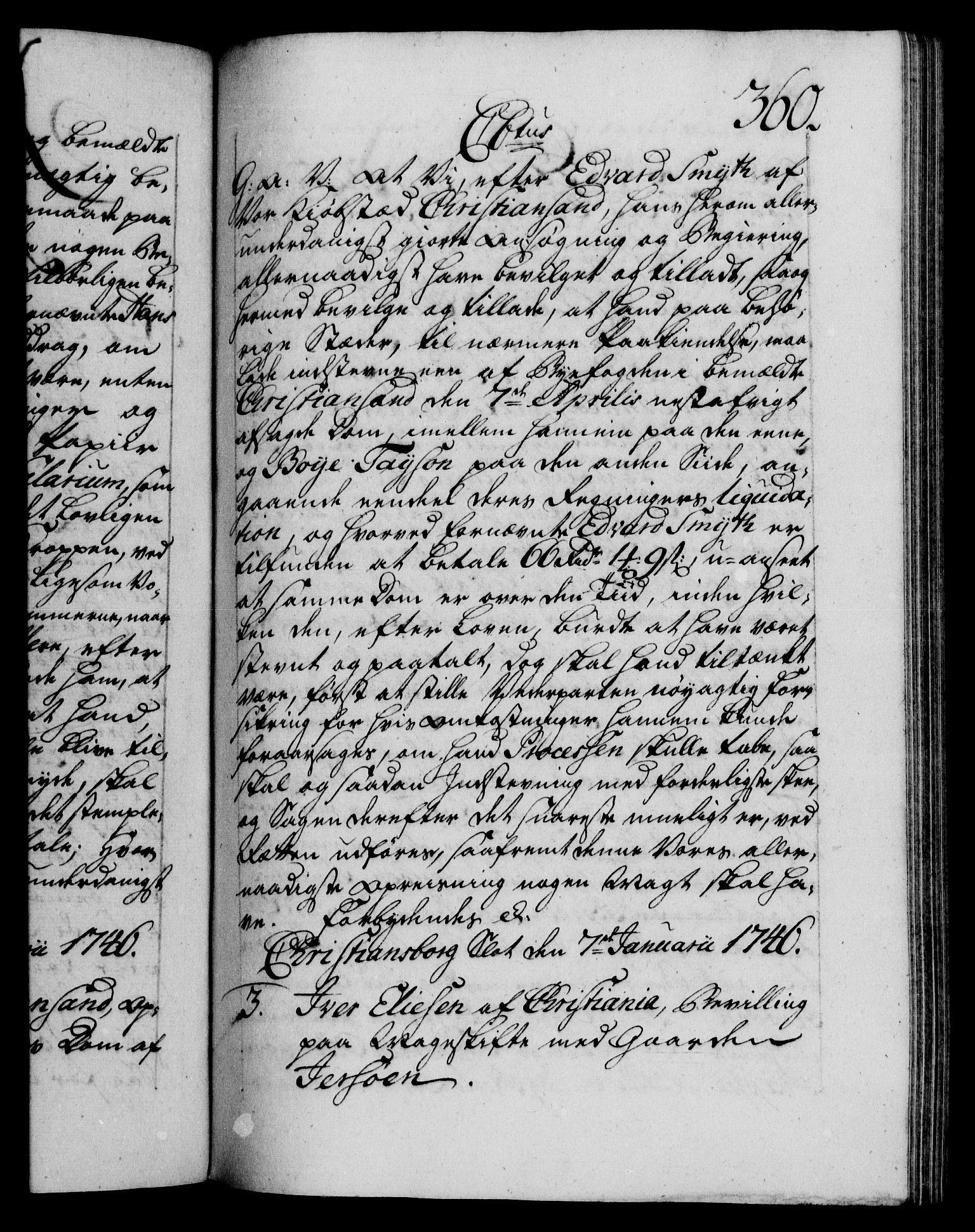 Danske Kanselli 1572-1799, AV/RA-EA-3023/F/Fc/Fca/Fcaa/L0034: Norske registre, 1745-1746, p. 360a