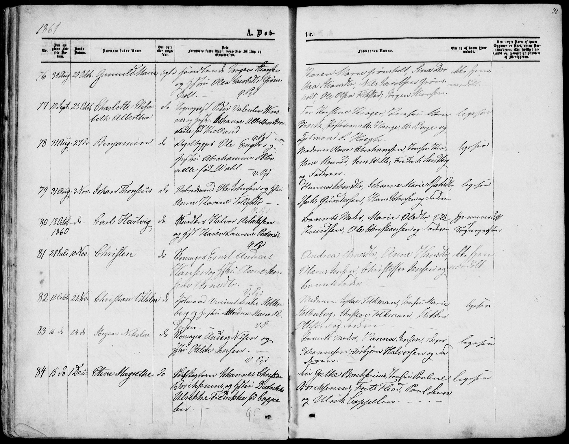 Porsgrunn kirkebøker , SAKO/A-104/F/Fa/L0007: Parish register (official) no. 7, 1858-1877, p. 31