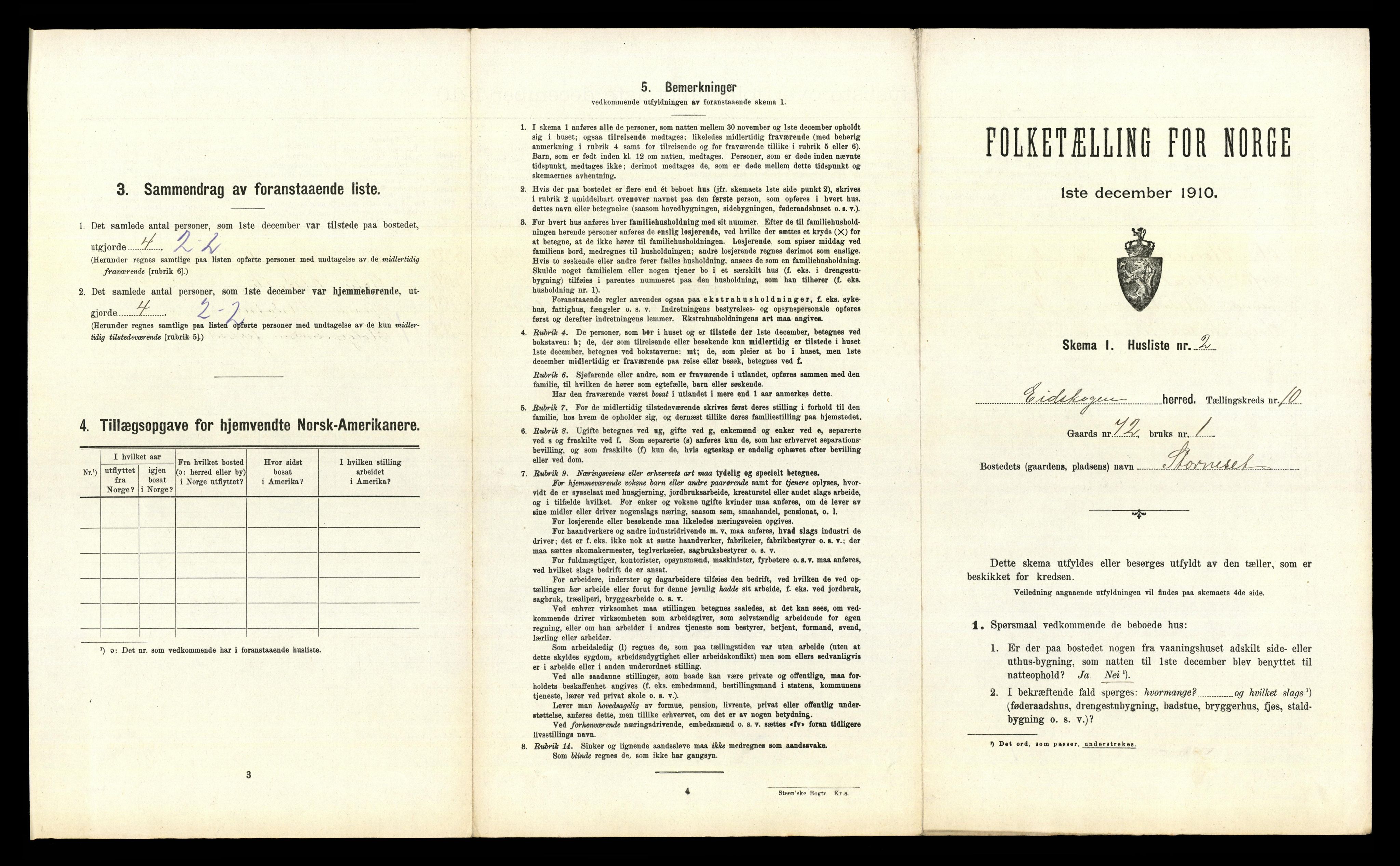 RA, 1910 census for Eidskog, 1910, p. 1566