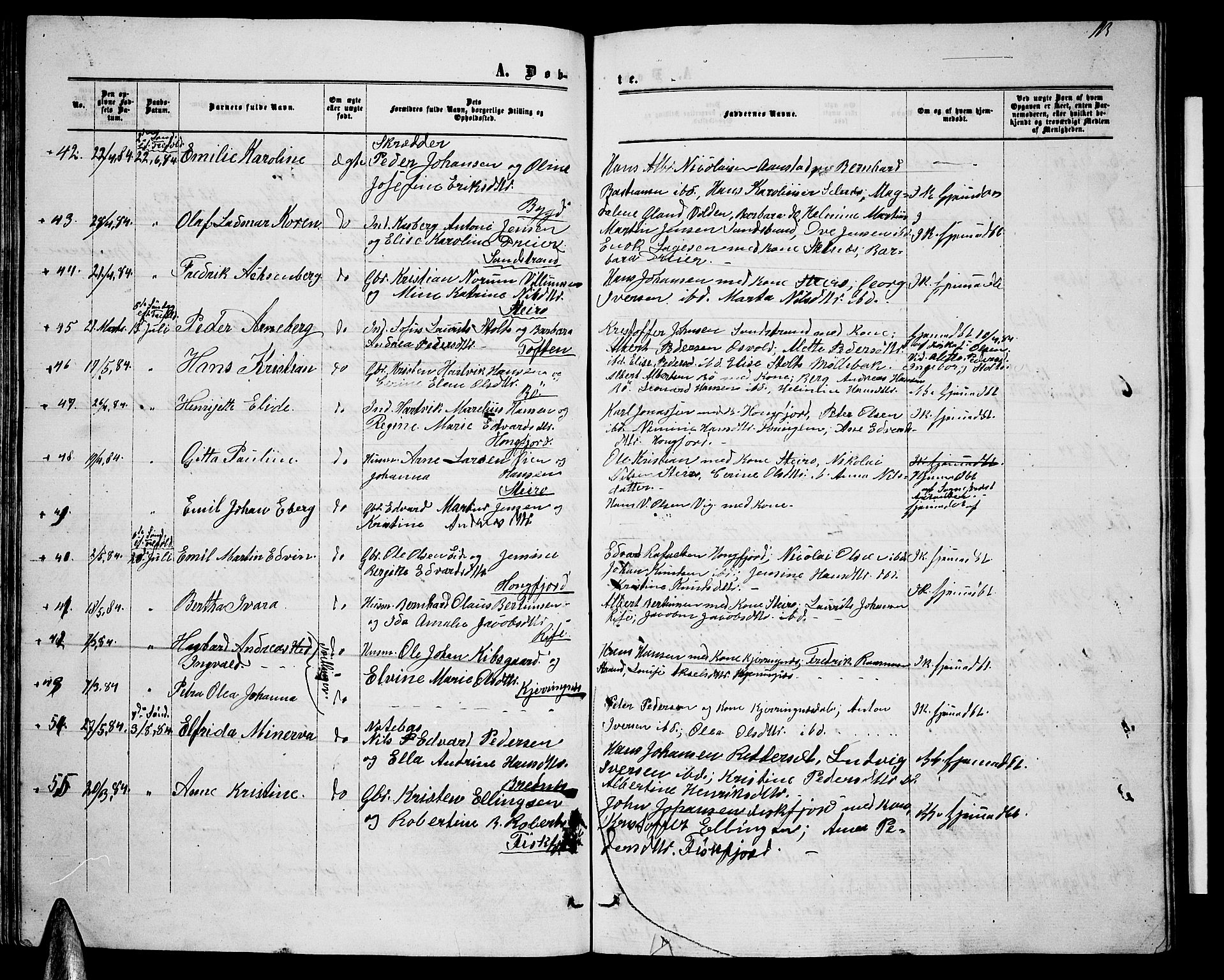 Ministerialprotokoller, klokkerbøker og fødselsregistre - Nordland, SAT/A-1459/895/L1381: Parish register (copy) no. 895C03, 1864-1885, p. 113