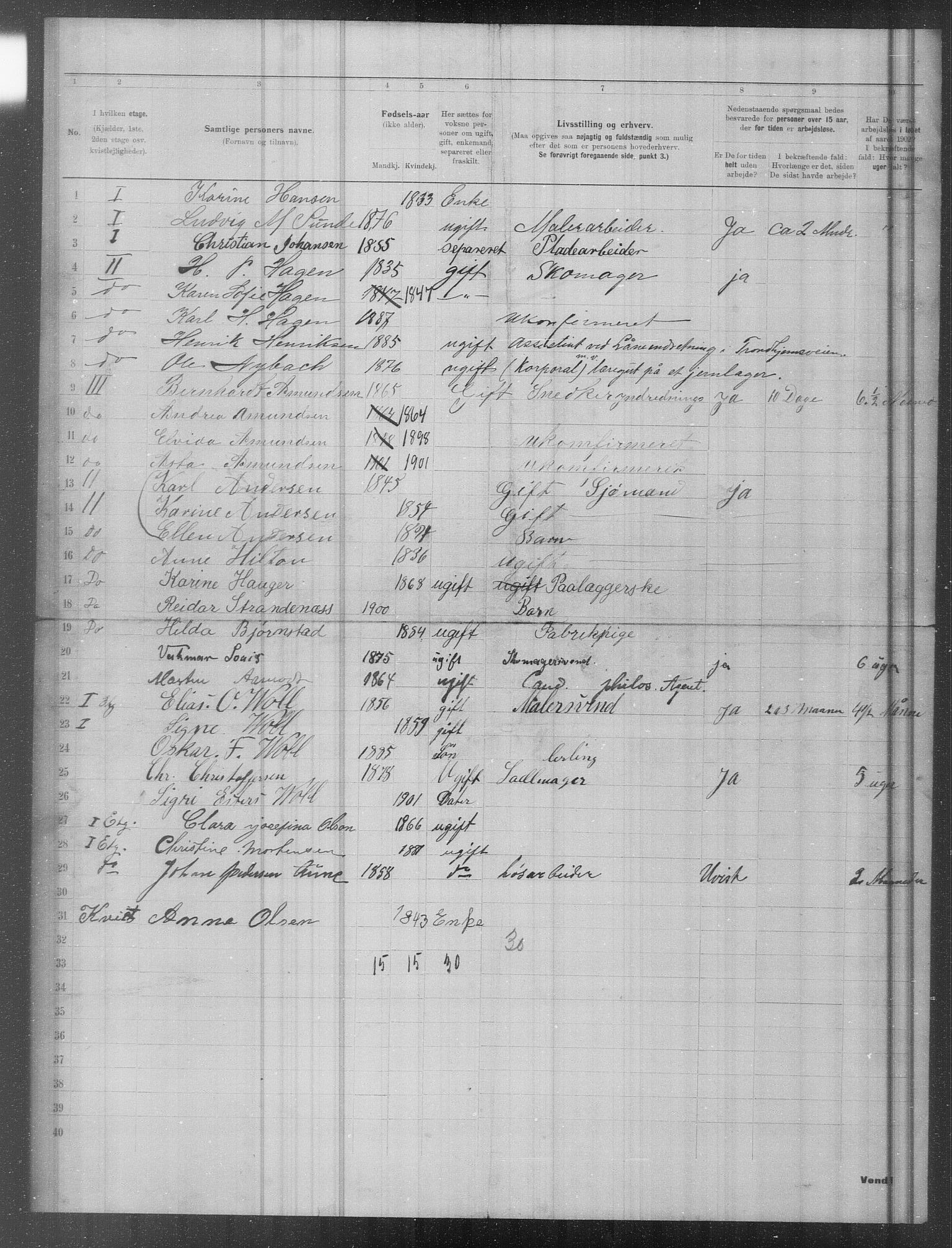 OBA, Municipal Census 1902 for Kristiania, 1902, p. 21226