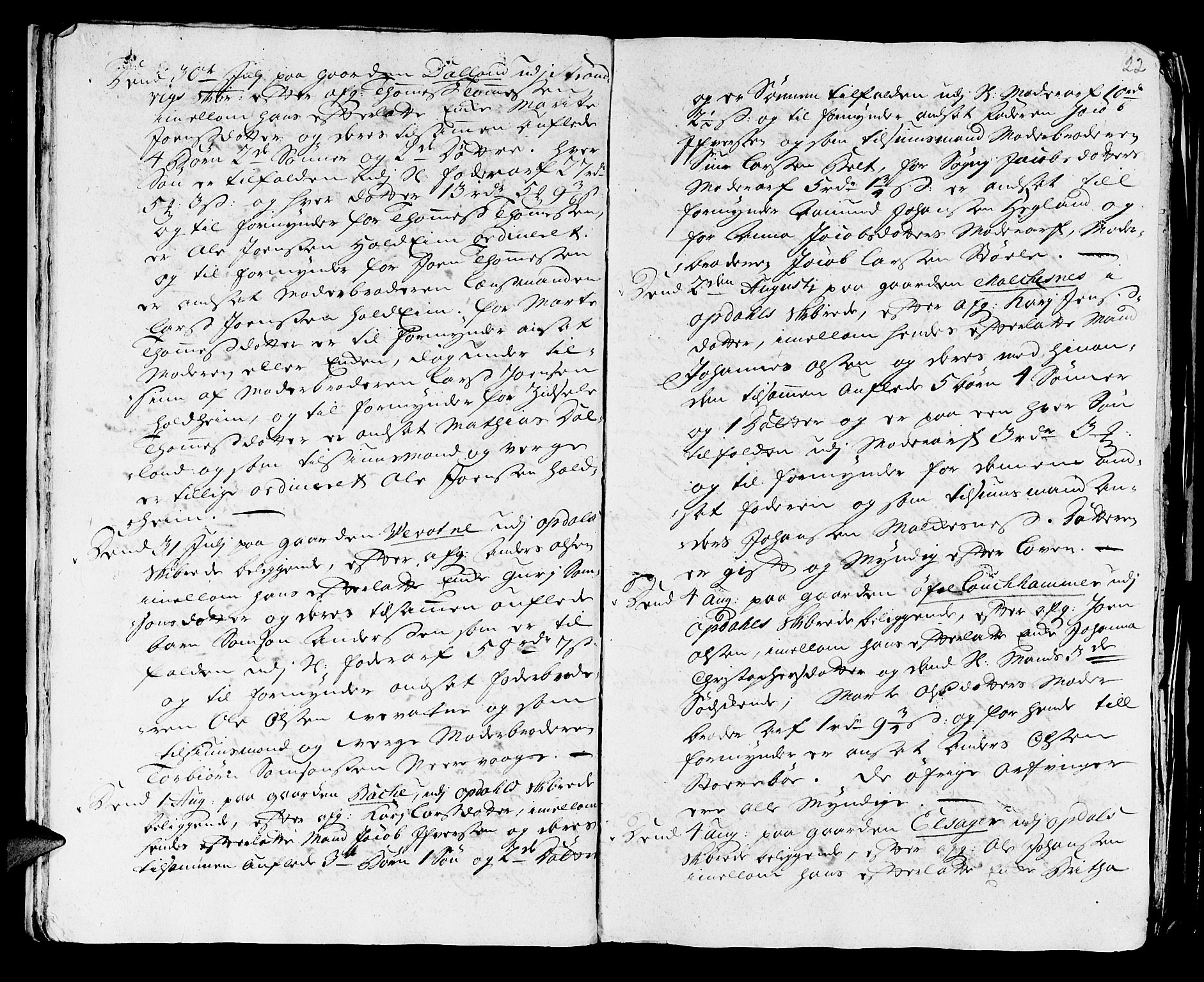Stiftamtmannen i Bergen, AV/SAB-A-100006/F/Fd/Fdd/0001 / Lnr. 1970 - Sunnhordland, 1731-1745, p. 21b-22a
