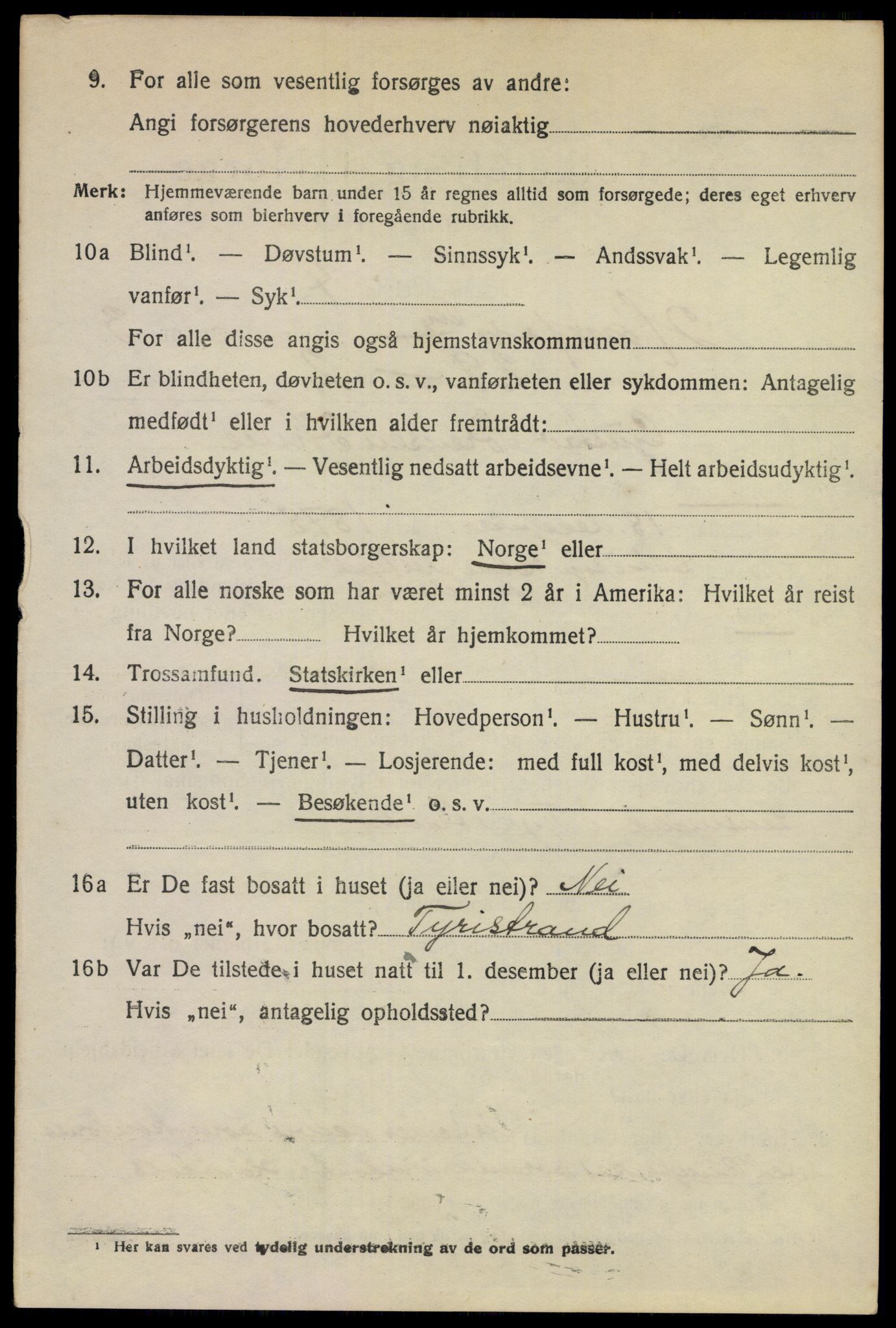 SAKO, 1920 census for Hønefoss, 1920, p. 5953