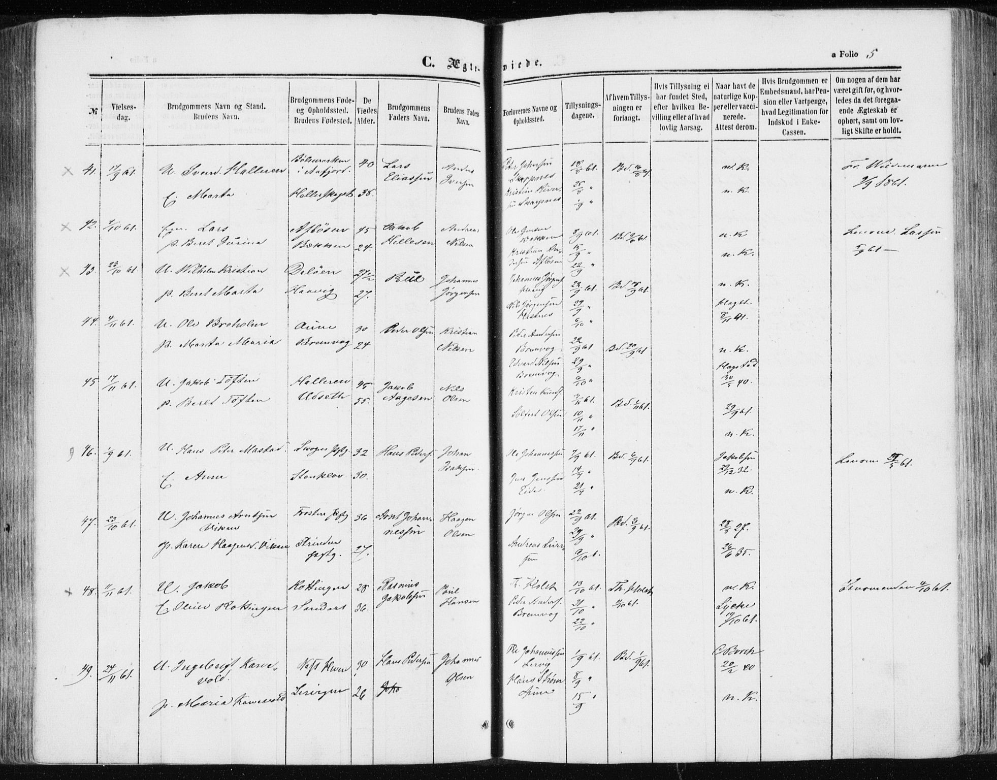 Ministerialprotokoller, klokkerbøker og fødselsregistre - Sør-Trøndelag, AV/SAT-A-1456/634/L0531: Parish register (official) no. 634A07, 1861-1870, p. 5