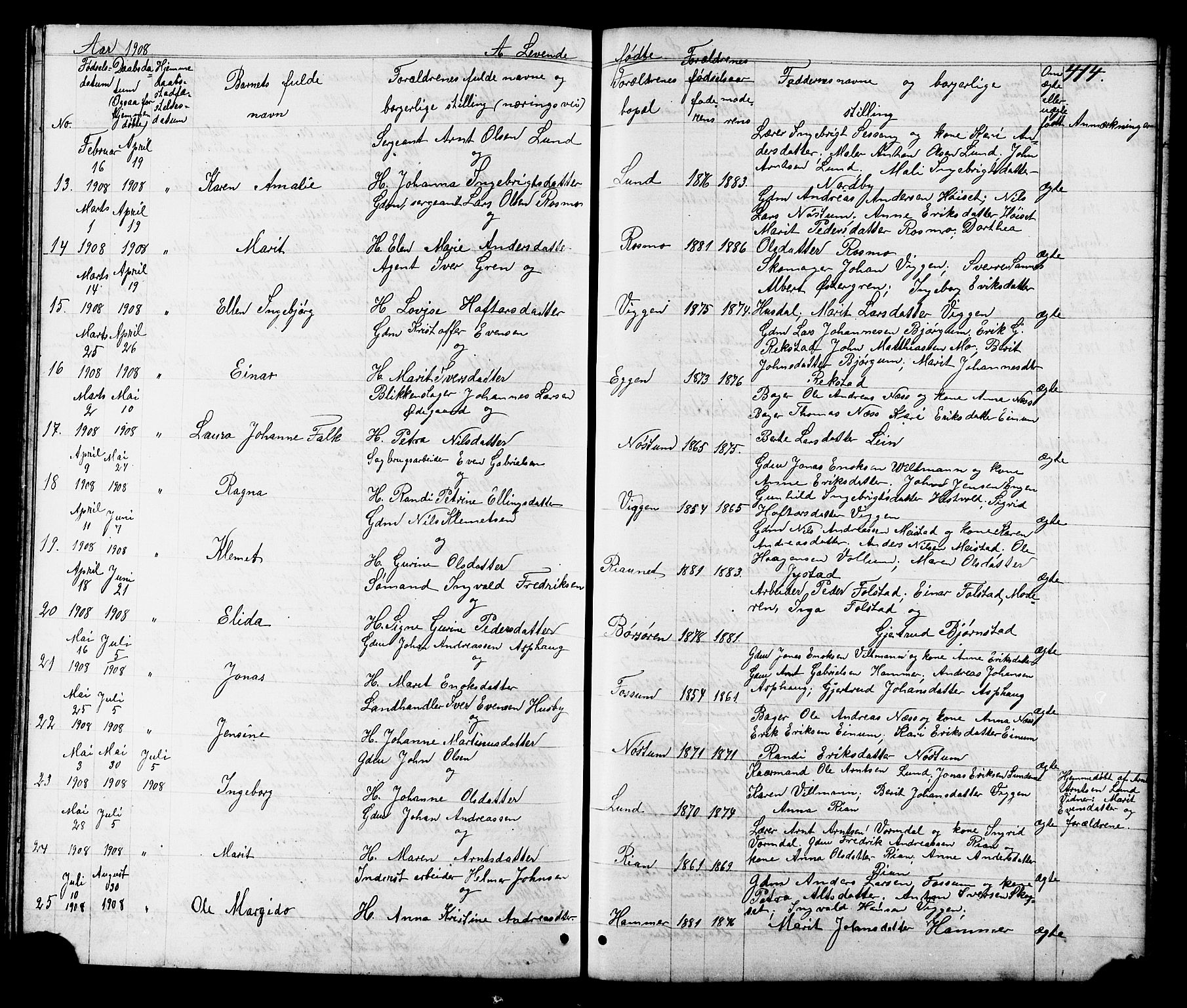 Ministerialprotokoller, klokkerbøker og fødselsregistre - Sør-Trøndelag, SAT/A-1456/665/L0777: Parish register (copy) no. 665C02, 1867-1915, p. 414