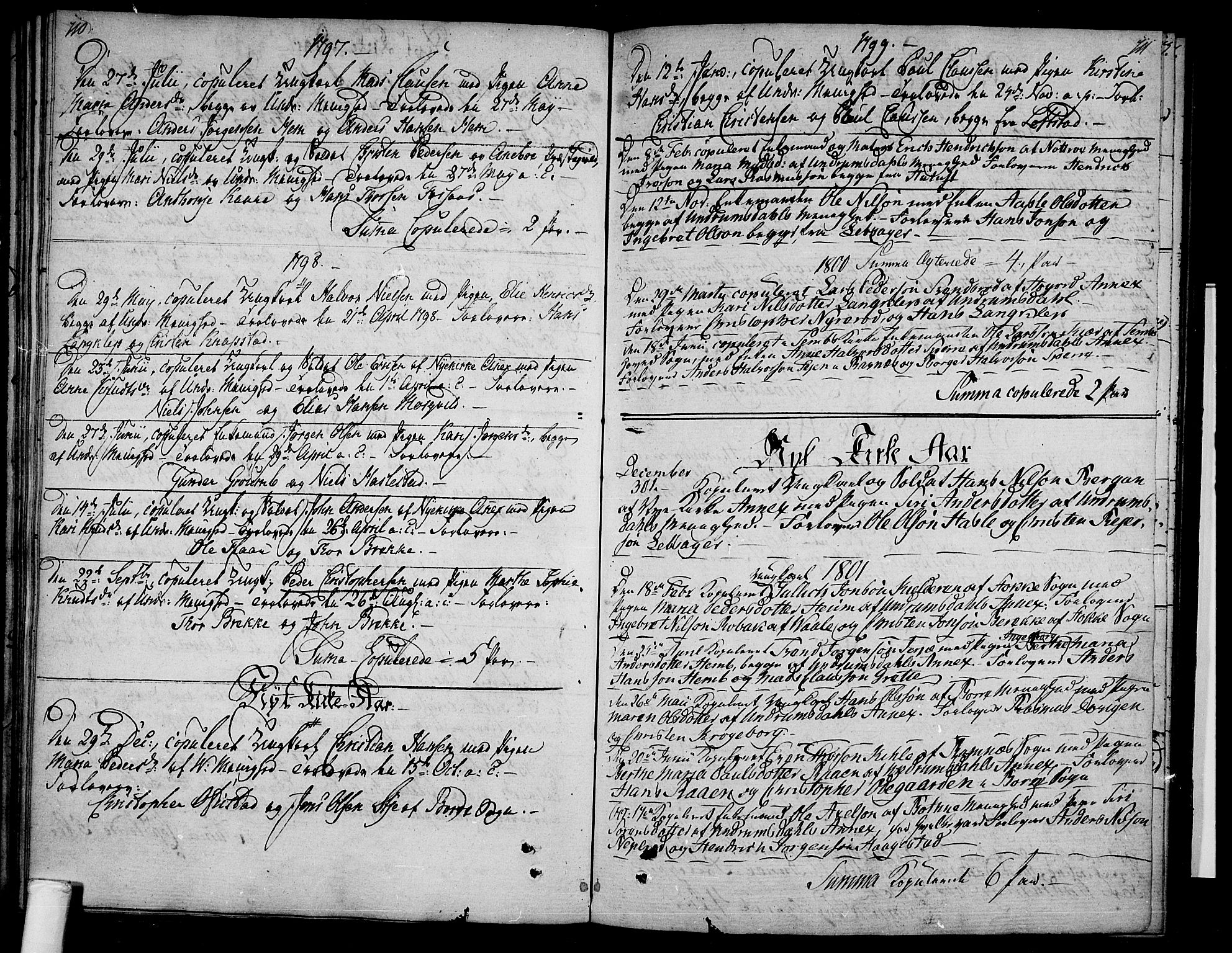 Våle kirkebøker, AV/SAKO-A-334/F/Fb/L0001: Parish register (official) no. II 1, 1774-1814, p. 110-111