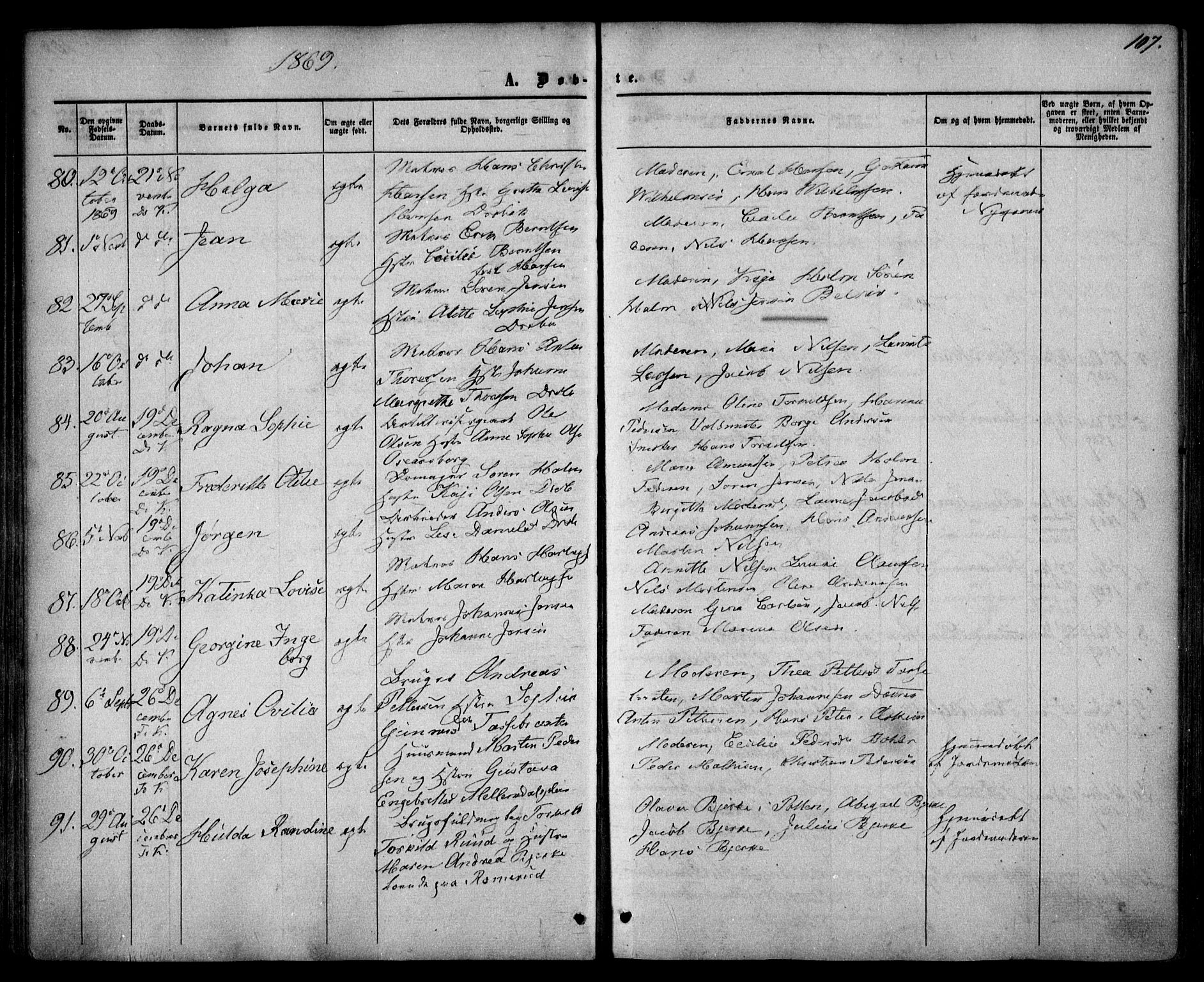 Drøbak prestekontor Kirkebøker, SAO/A-10142a/F/Fa/L0002: Parish register (official) no. I 2, 1858-1870, p. 107
