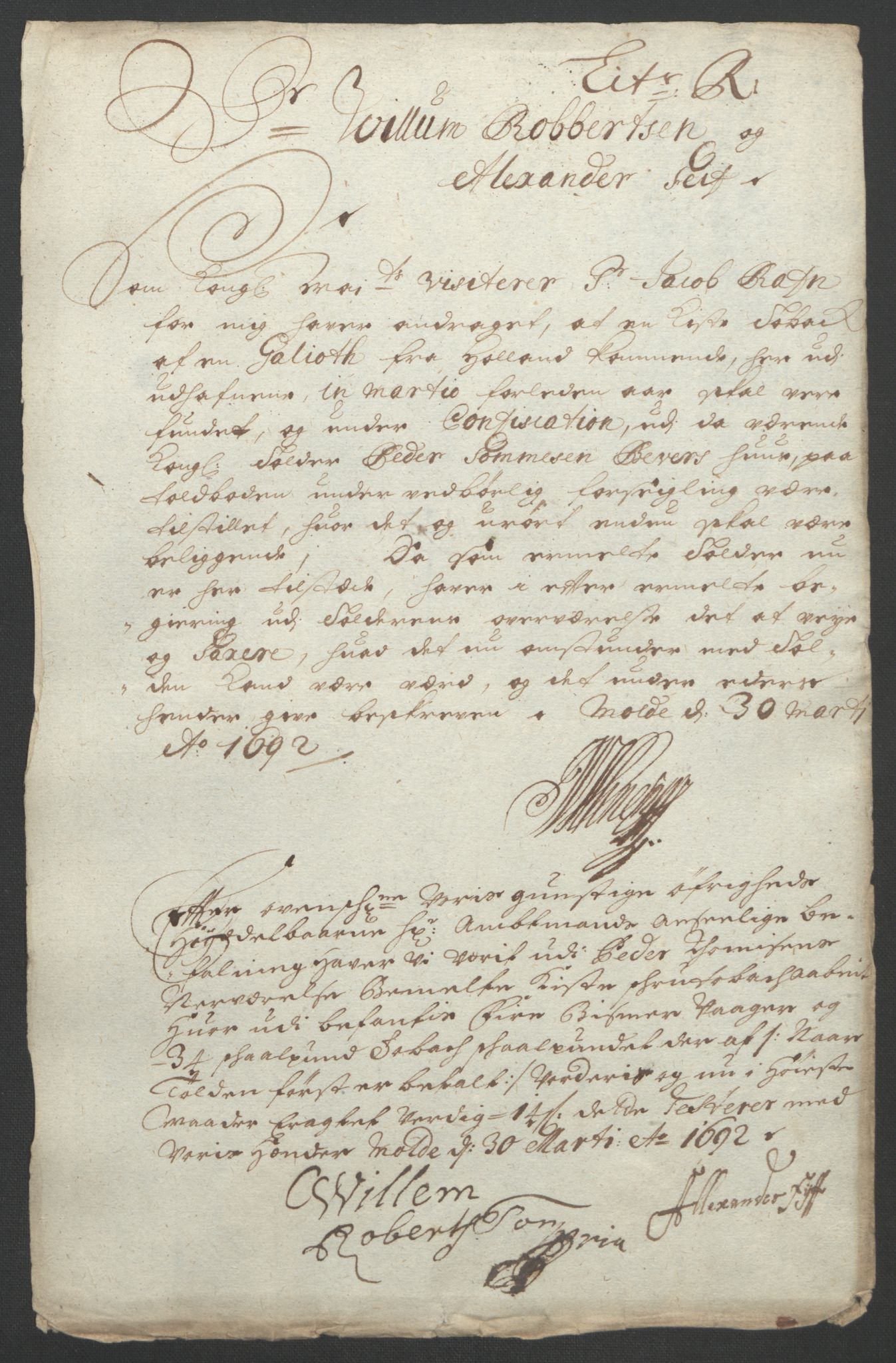 Rentekammeret inntil 1814, Reviderte regnskaper, Fogderegnskap, RA/EA-4092/R55/L3650: Fogderegnskap Romsdal, 1692, p. 172