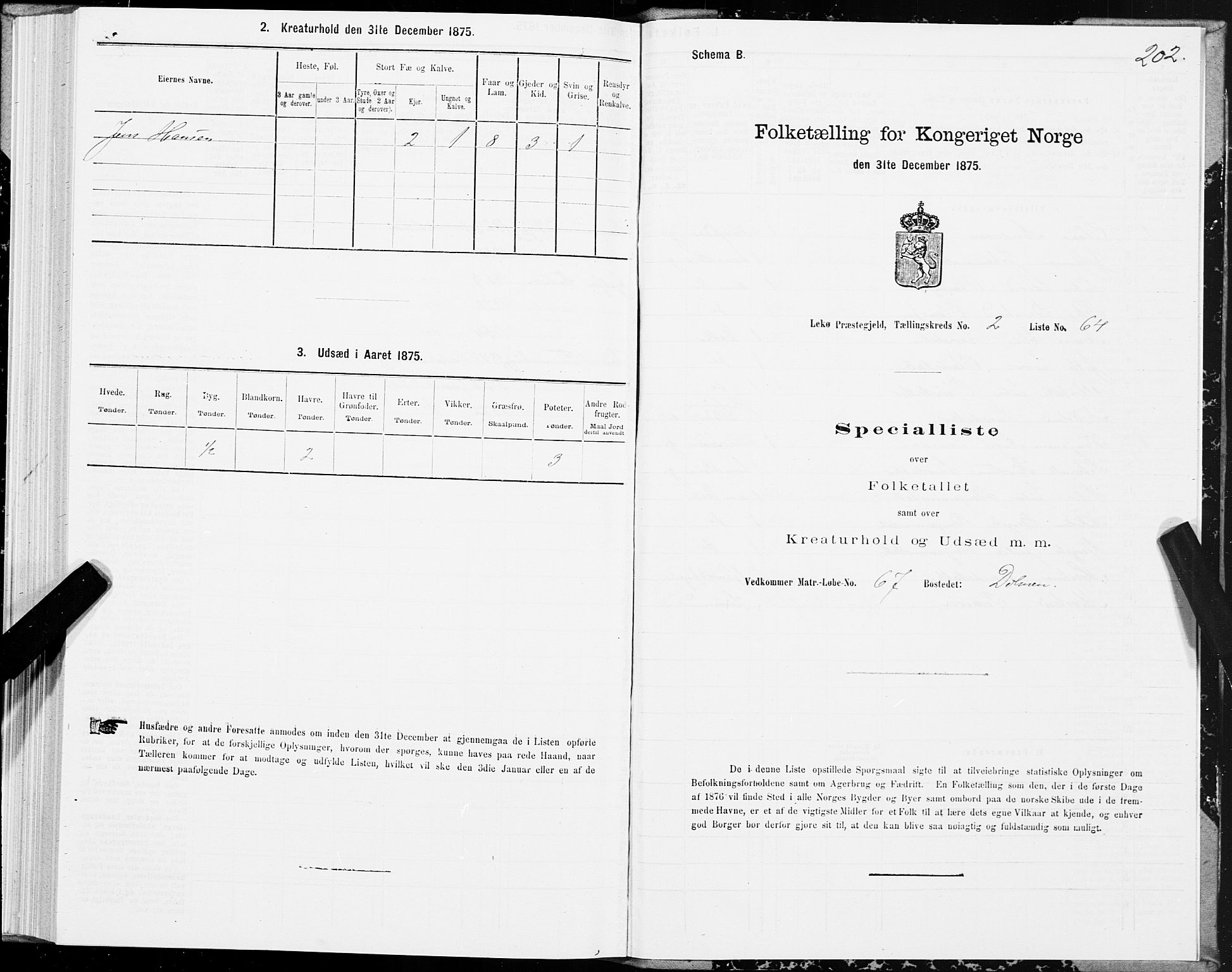 SAT, 1875 census for 1755P Leka, 1875, p. 1202