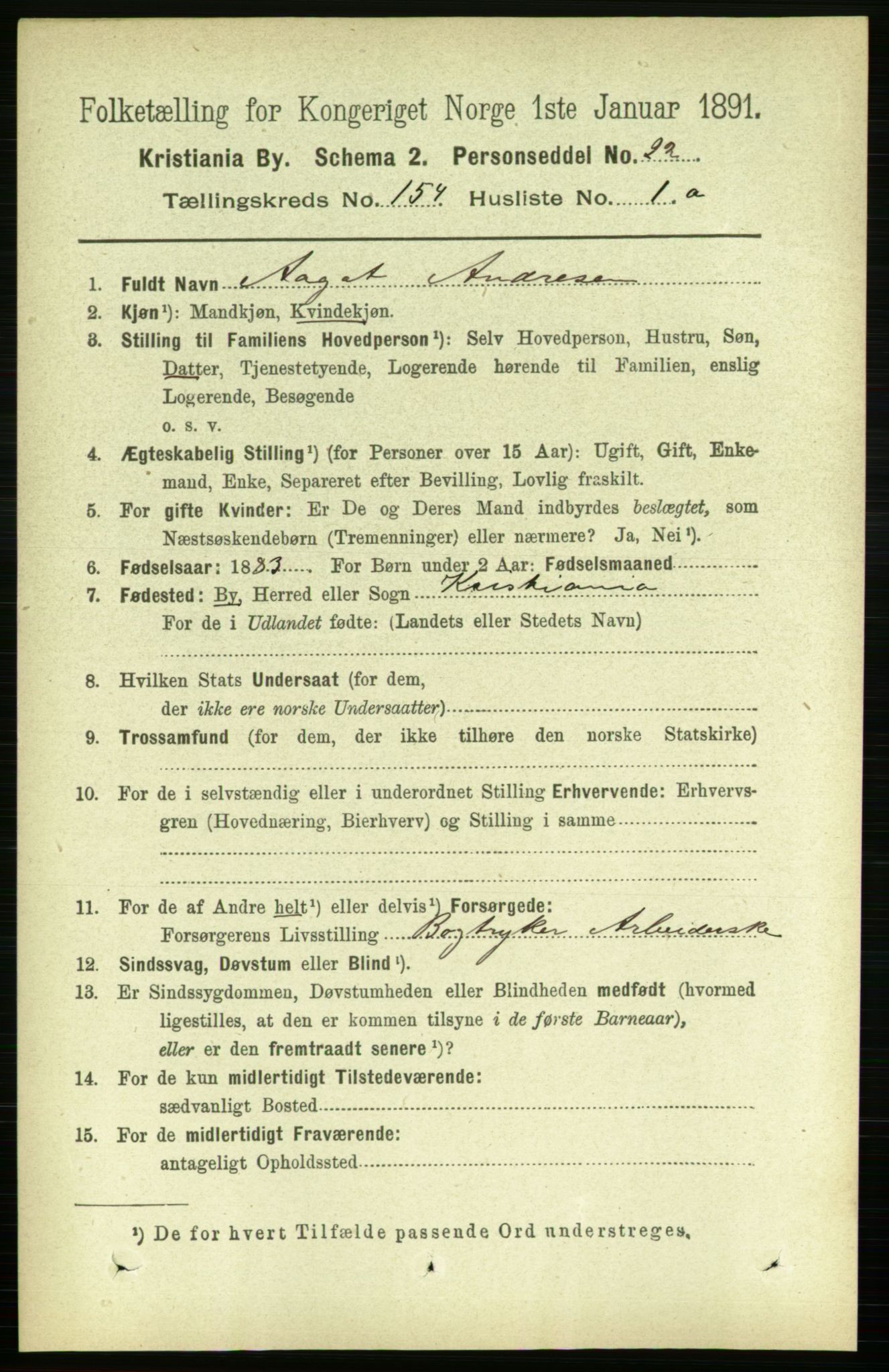 RA, 1891 census for 0301 Kristiania, 1891, p. 87266