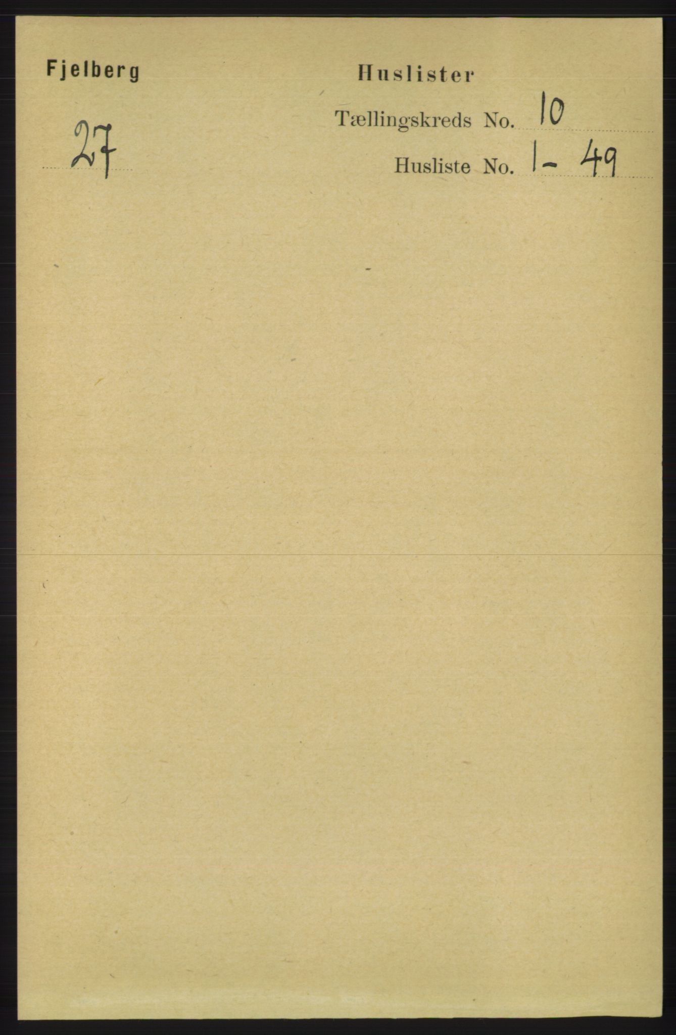 RA, 1891 census for 1213 Fjelberg, 1891, p. 3734