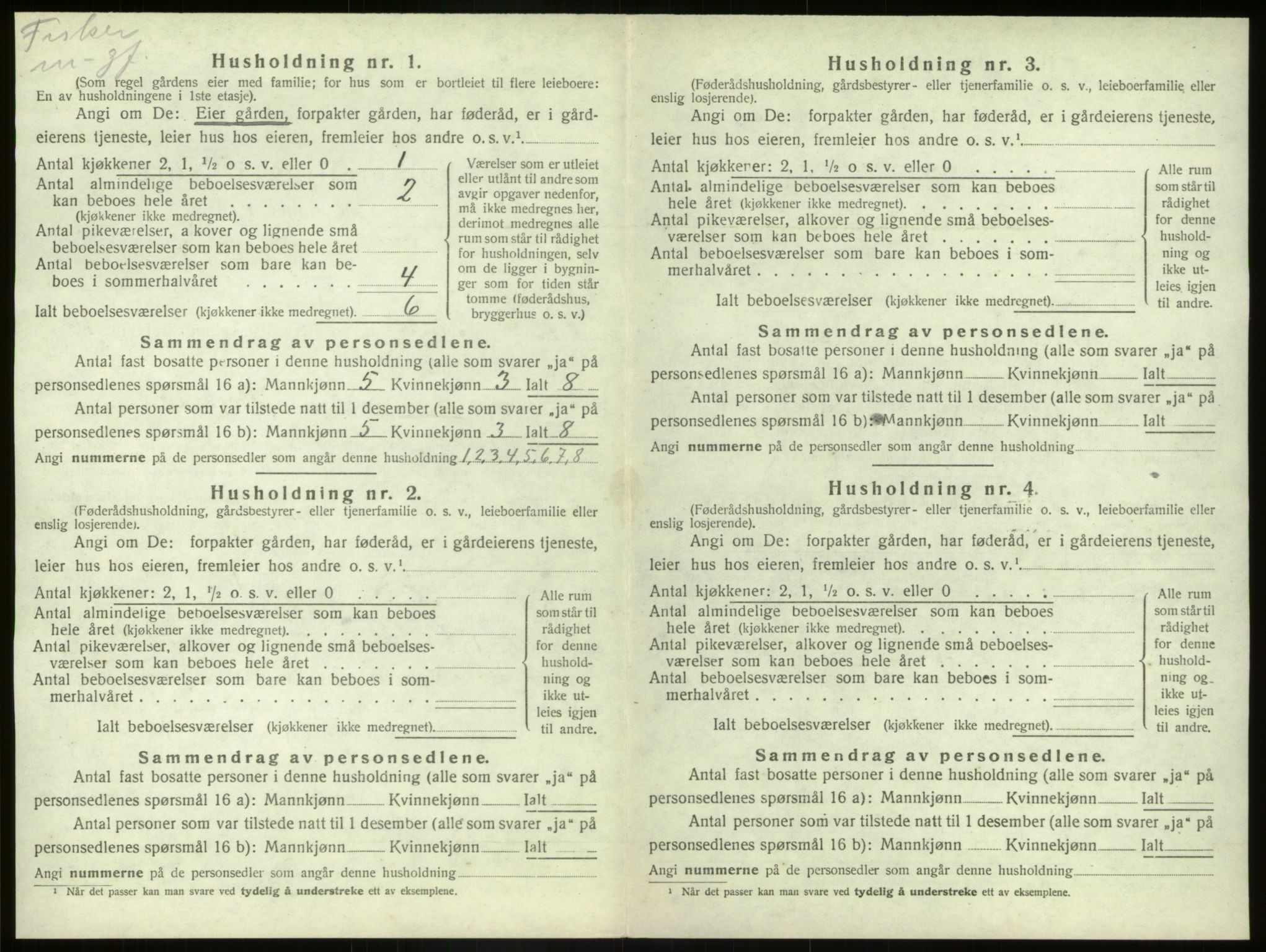 SAB, 1920 census for Kinn, 1920, p. 692